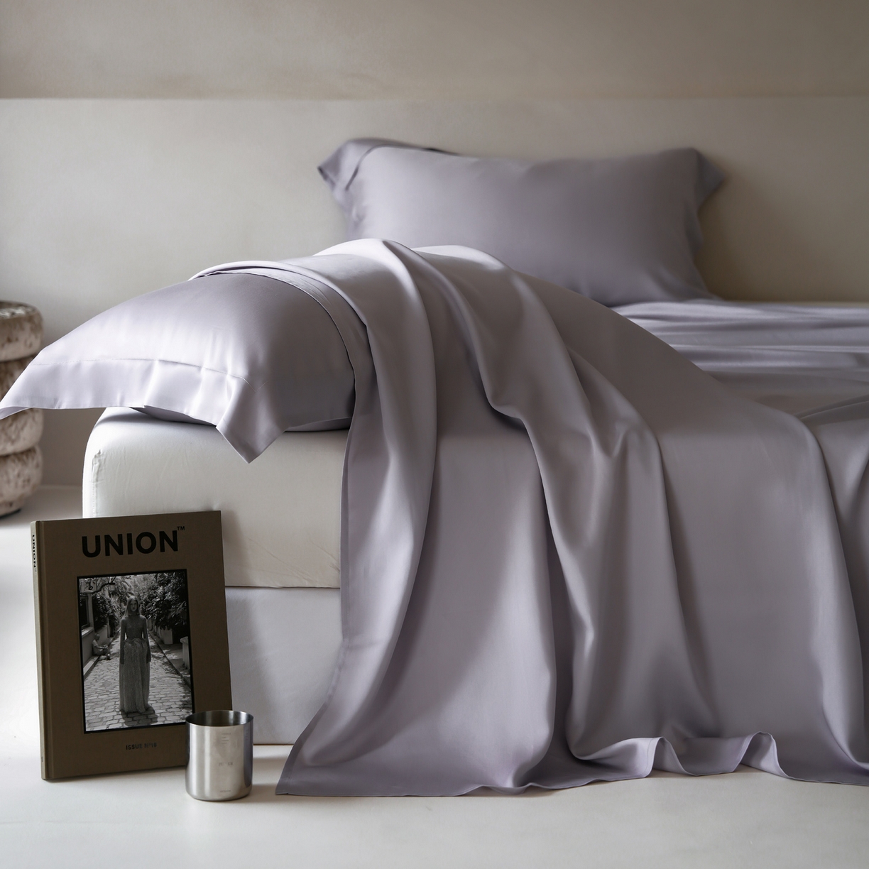 91家纺网 家纺一手货源 找家纺 简纯主义 2026新款100S超细旦进口兰精天丝单床单床单单件 紫砂灰