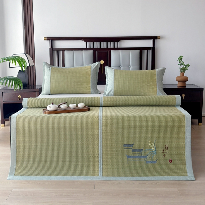 91家纺网 家纺一手货源 找家纺 （总）yyds网供 2026新款纯天然蔺草席兰草席植物草席100%凉席空调席复古新中式老式凉席