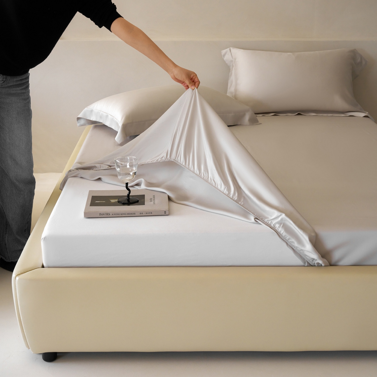 91家纺网 家纺一手货源 找家纺 （总）简纯主义 2026新款100S超细旦进口兰精天丝单床笠床笠单件