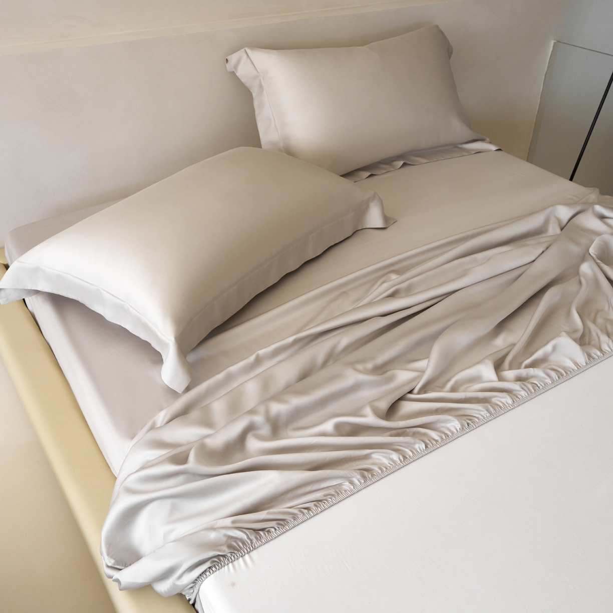 91家纺网 家纺一手货源 找家纺 （总）简纯主义 2026新款100S超细旦进口兰精天丝单床笠床笠单件