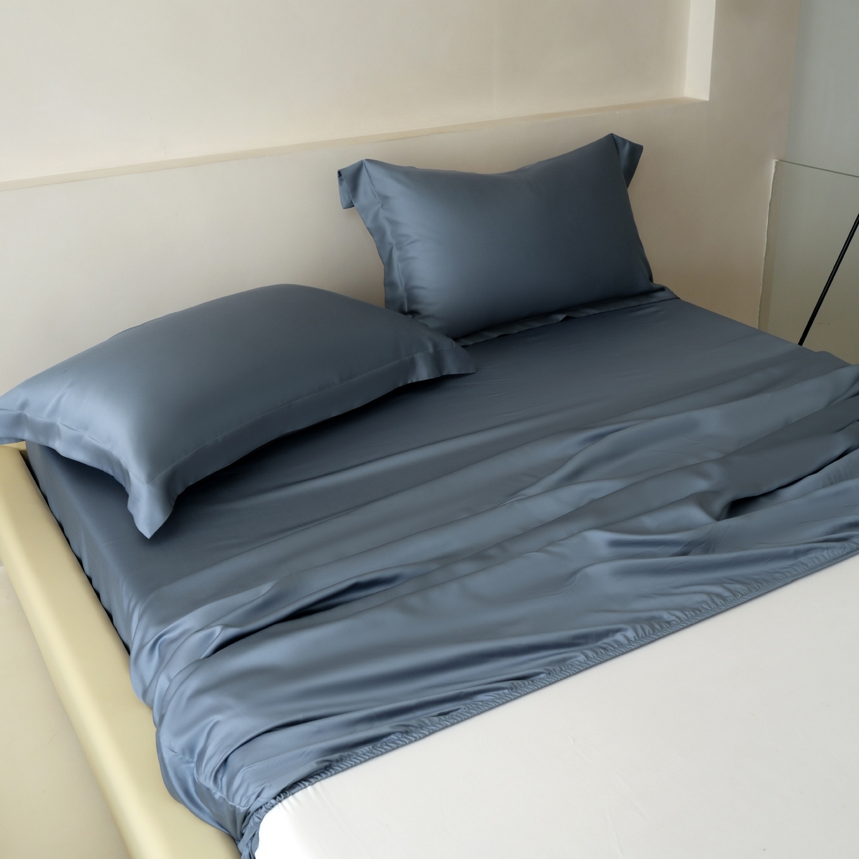 91家纺网 家纺一手货源 找家纺 简纯主义 2026新款100S超细旦进口兰精天丝单床笠床笠单件 太妃灰