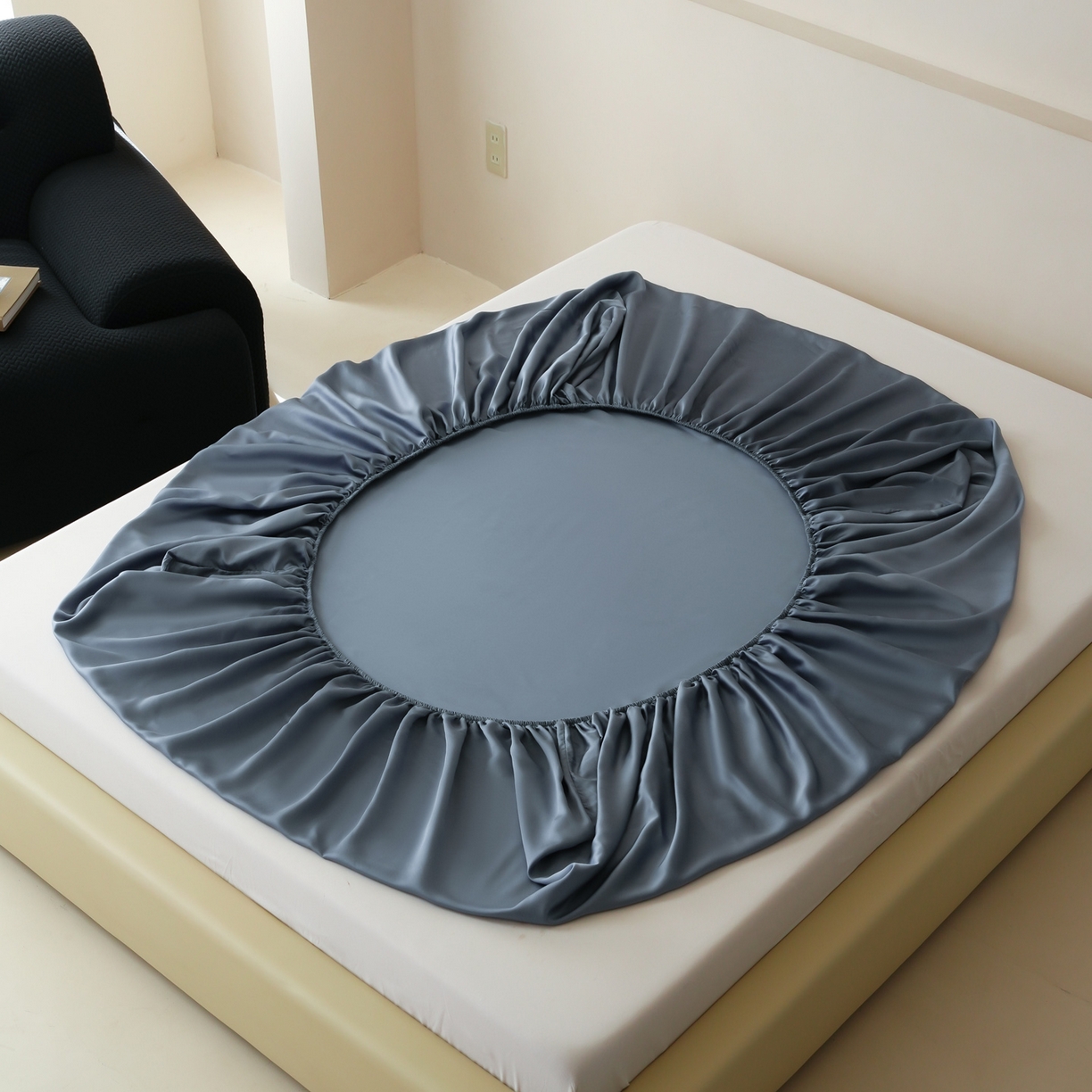 91家纺网 家纺一手货源 找家纺 简纯主义 2026新款100S超细旦进口兰精天丝单床笠床笠单件 太妃灰