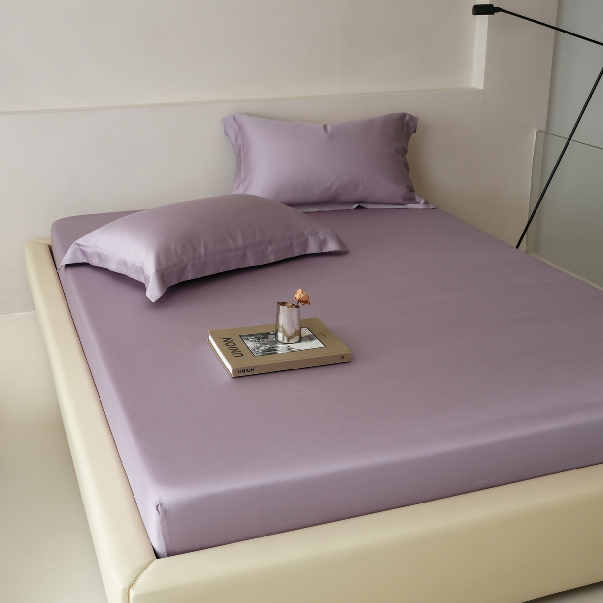 简纯主义 2026新款100S超细旦进口兰精天丝单床笠床笠单件 雾灰紫