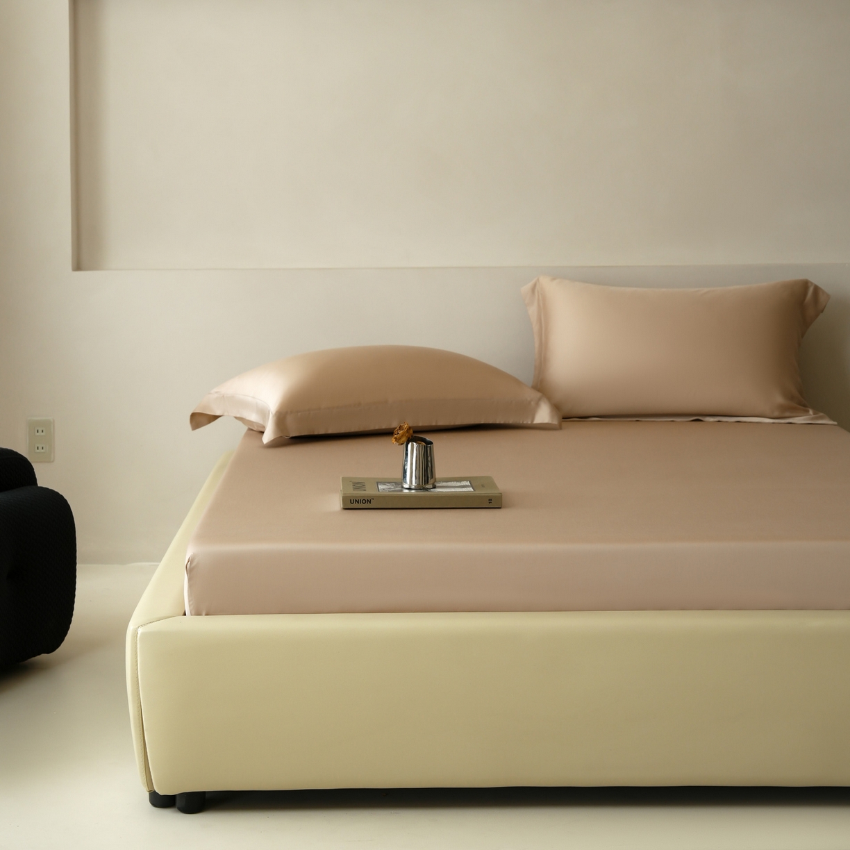 91家纺网 家纺一手货源 找家纺 简纯主义 2026新款100S超细旦进口兰精天丝单床笠床笠单件 新雅棕