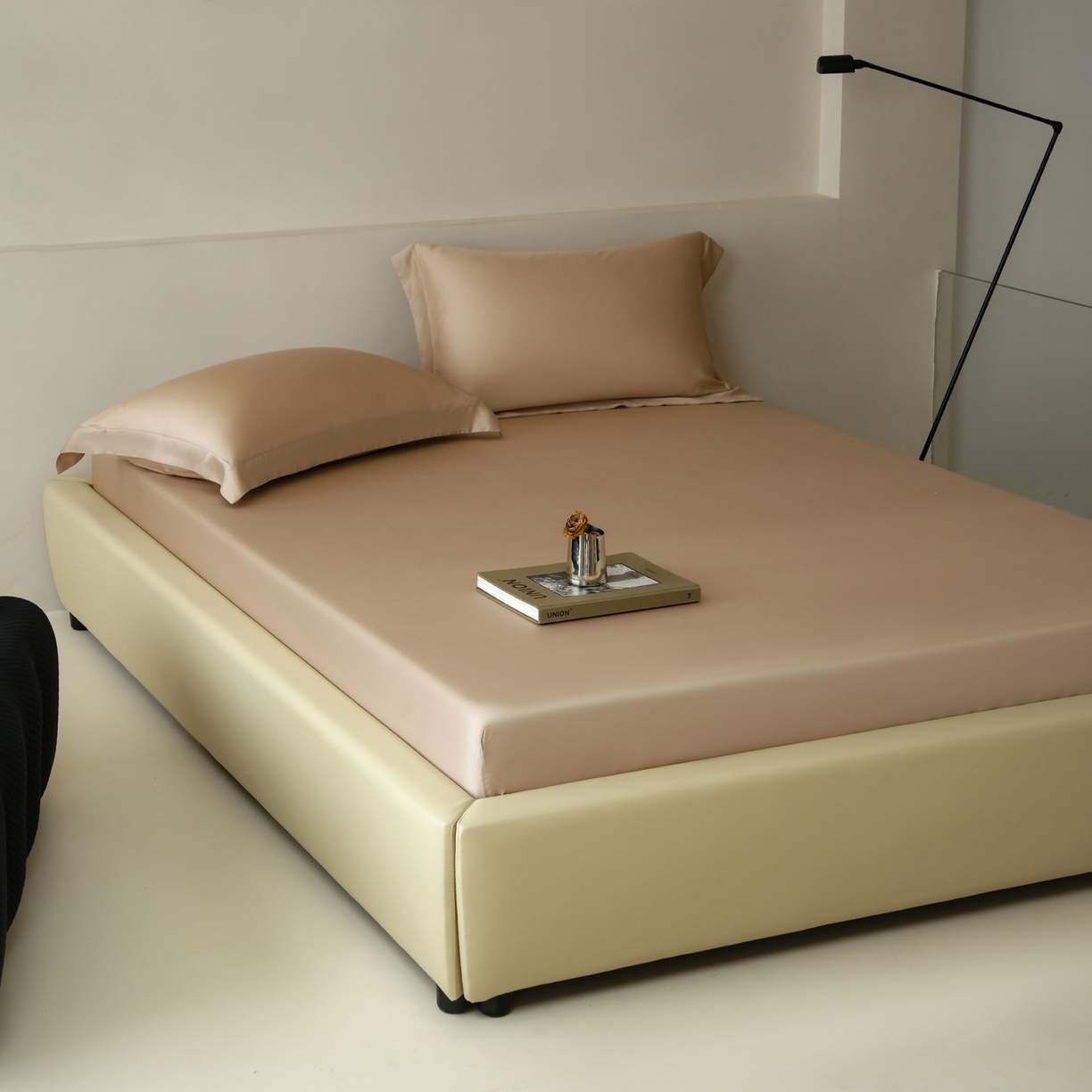 91家纺网 家纺一手货源 找家纺 简纯主义 2026新款100S超细旦进口兰精天丝单床笠床笠单件 新雅棕