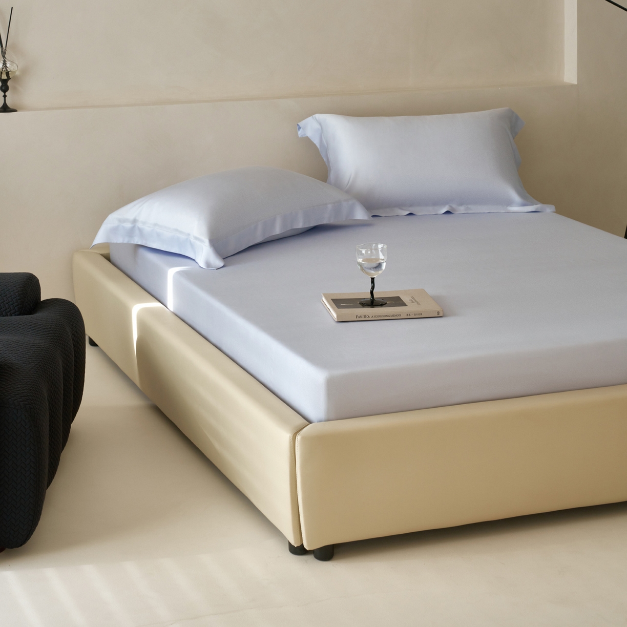 91家纺网 家纺一手货源 找家纺 简纯主义 2026新款100S超细旦进口兰精天丝单床笠床笠单件 云醉了