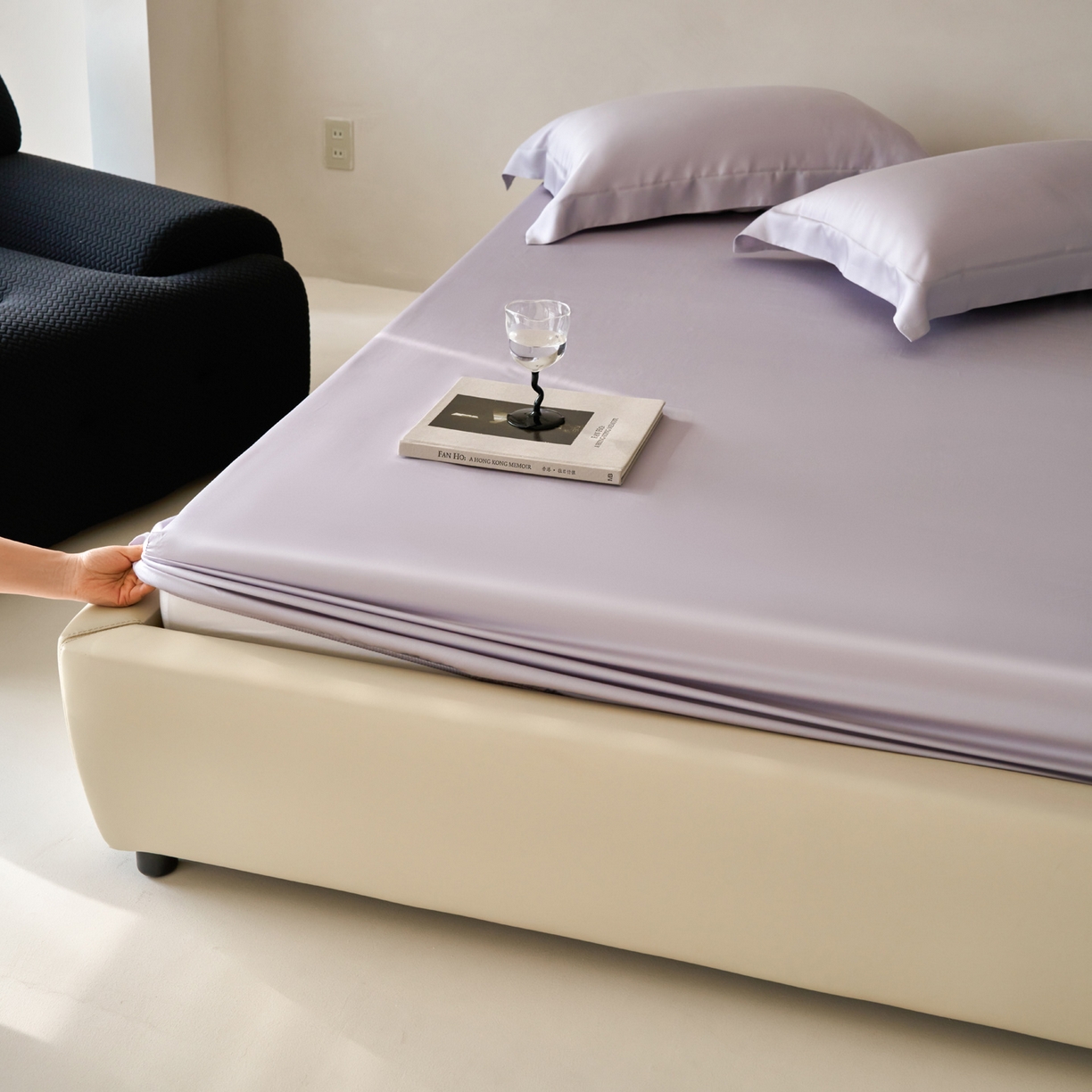 91家纺网 家纺一手货源 找家纺 简纯主义 2026新款100S超细旦进口兰精天丝单床笠床笠单件 紫砂灰