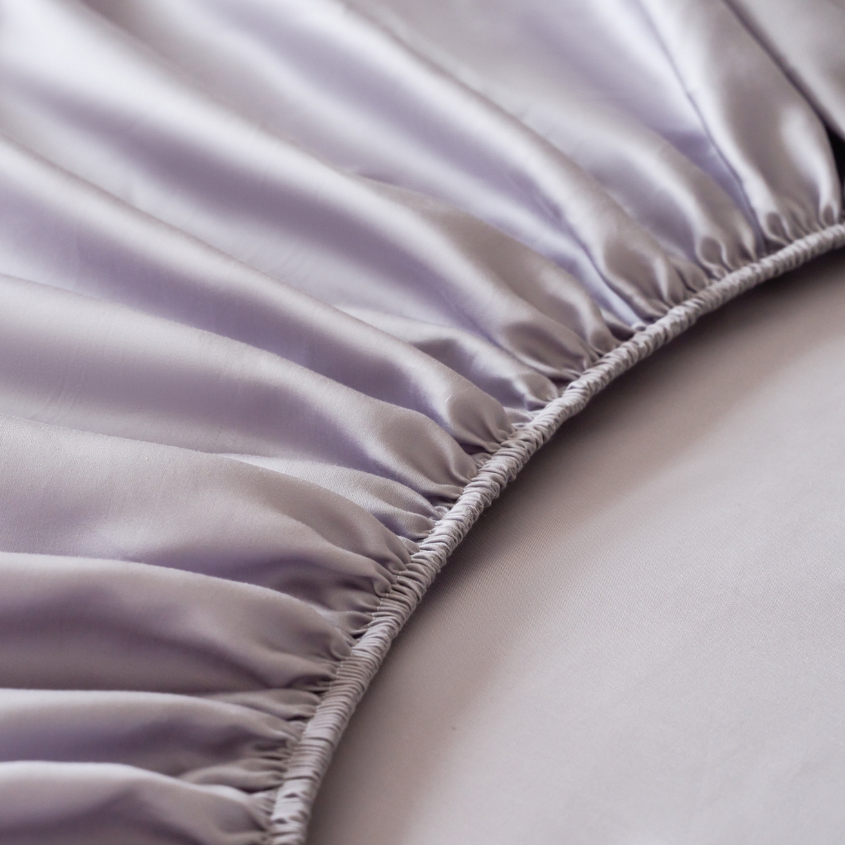 91家纺网 家纺一手货源 找家纺 简纯主义 2026新款100S超细旦进口兰精天丝单床笠床笠单件 紫砂灰