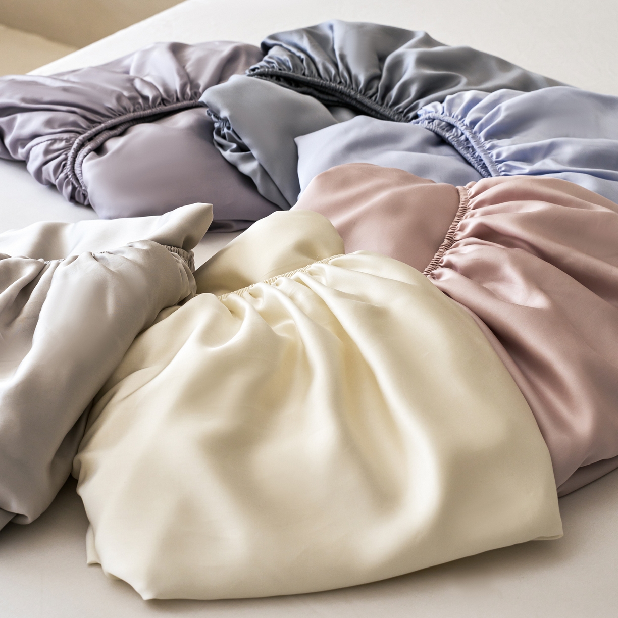 91家纺网 家纺一手货源 找家纺 简纯主义 2026新款100S超细旦进口兰精天丝单床笠床笠单件 组合图仅供展示-不可下单