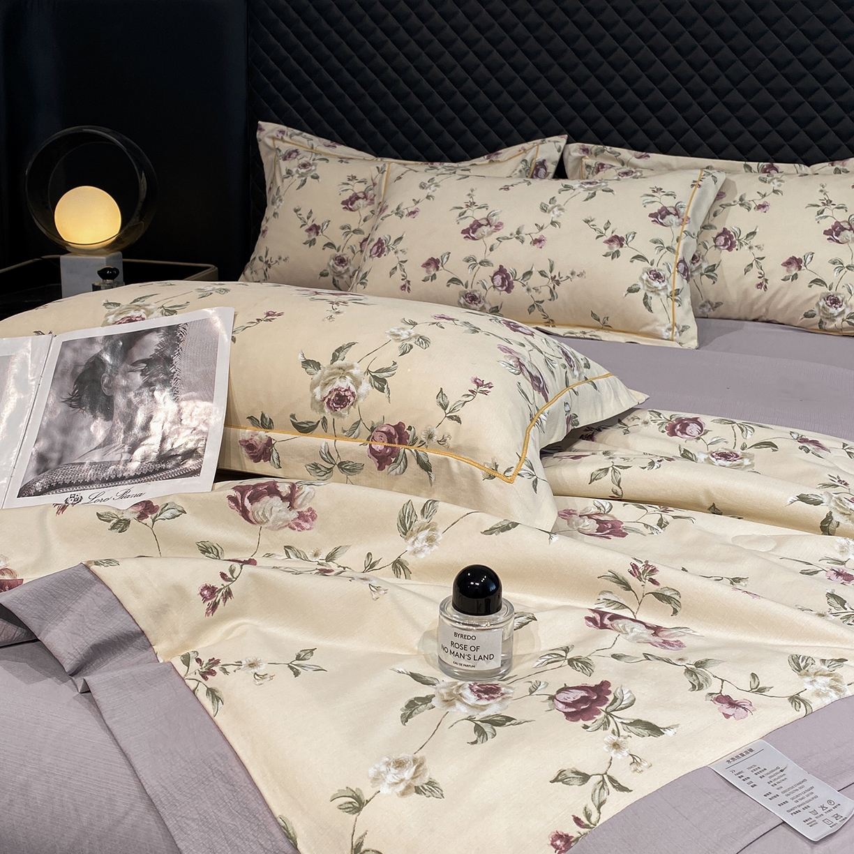 91家纺网 家纺一手货源 找家纺 佳品居 2026新款凉感天丝棉印花系列水洗真丝夏被四件套 安妮