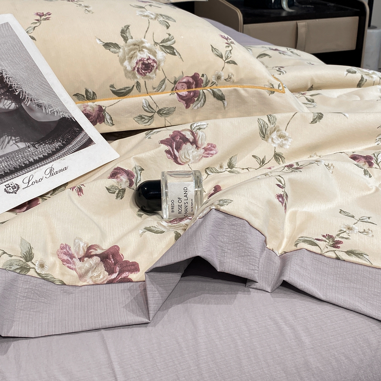 91家纺网 家纺一手货源 找家纺 佳品居 2026新款凉感天丝棉印花系列水洗真丝夏被四件套 安妮