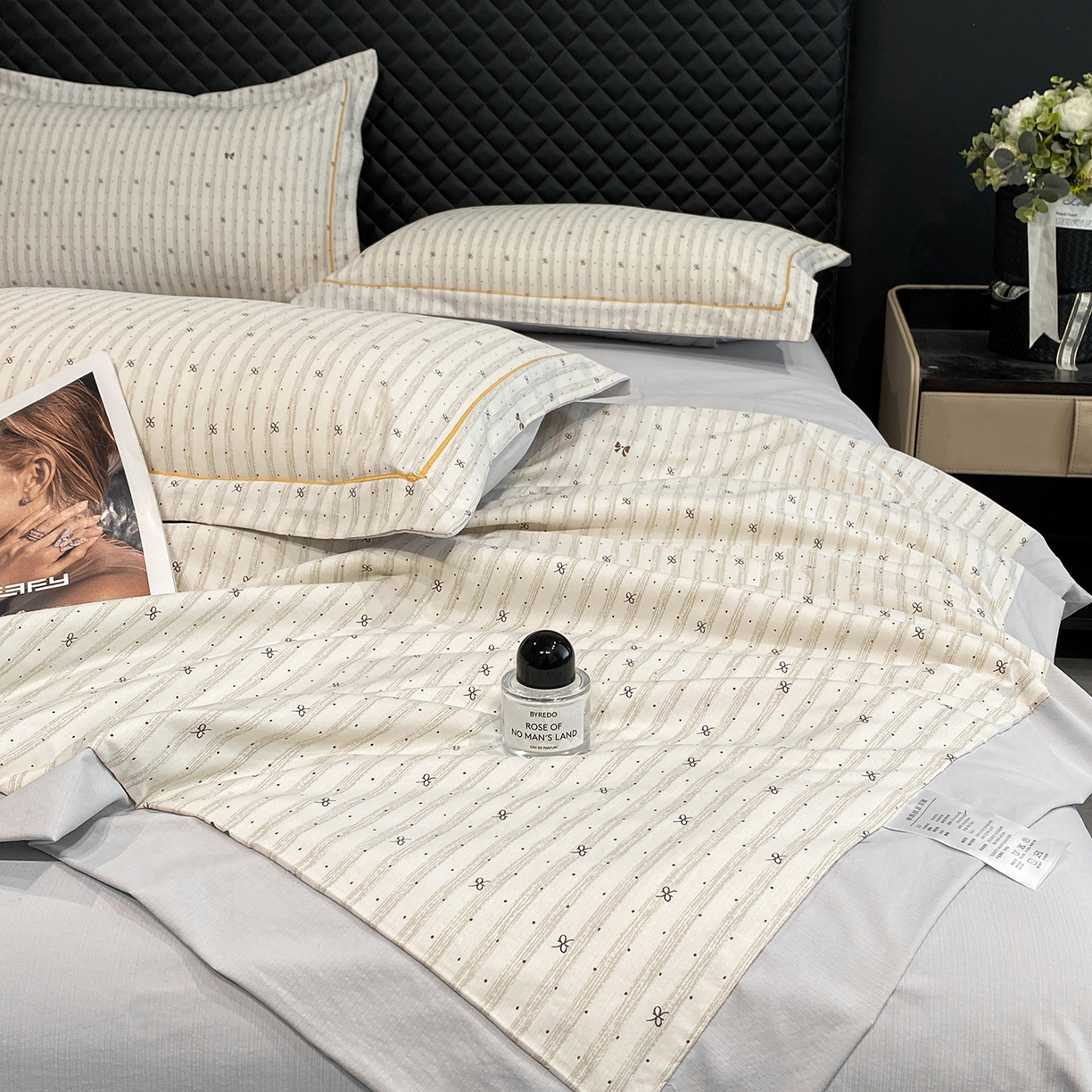 91家纺网 家纺一手货源 找家纺 佳品居 2026新款凉感天丝棉印花系列水洗真丝夏被四件套 蝴蝶梦