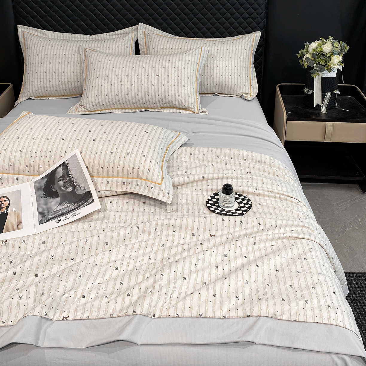 91家纺网 家纺一手货源 找家纺 佳品居 2026新款凉感天丝棉印花系列水洗真丝夏被四件套 蝴蝶梦