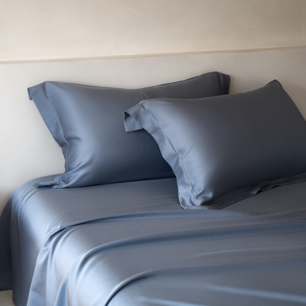 91家纺网 家纺一手货源 找家纺 简纯主义 2026新款100S超细旦进口兰精天丝单枕套枕套单件 太妃灰