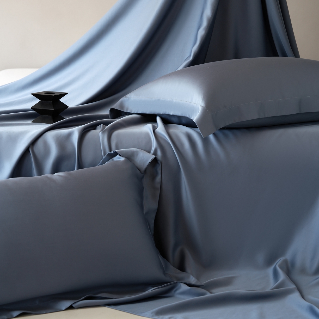 91家纺网 家纺一手货源 找家纺 简纯主义 2026新款100S超细旦进口兰精天丝单枕套枕套单件 太妃灰