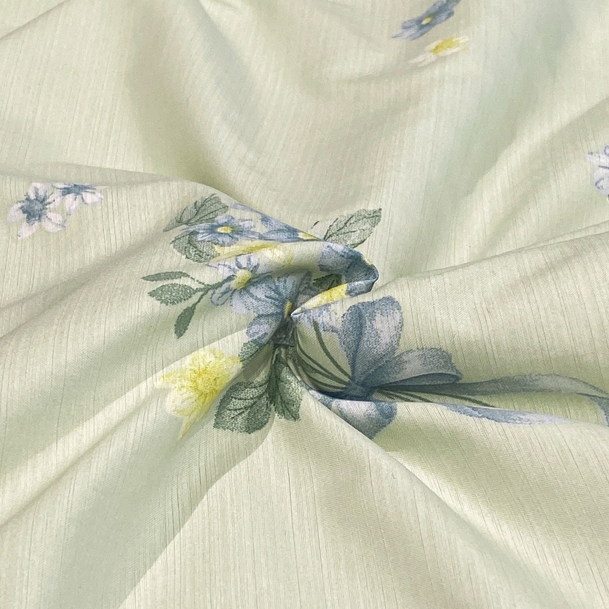 91家纺网 家纺一手货源 找家纺 佳品居 2026新款凉感天丝棉印花系列水洗真丝夏被四件套 花束-绿