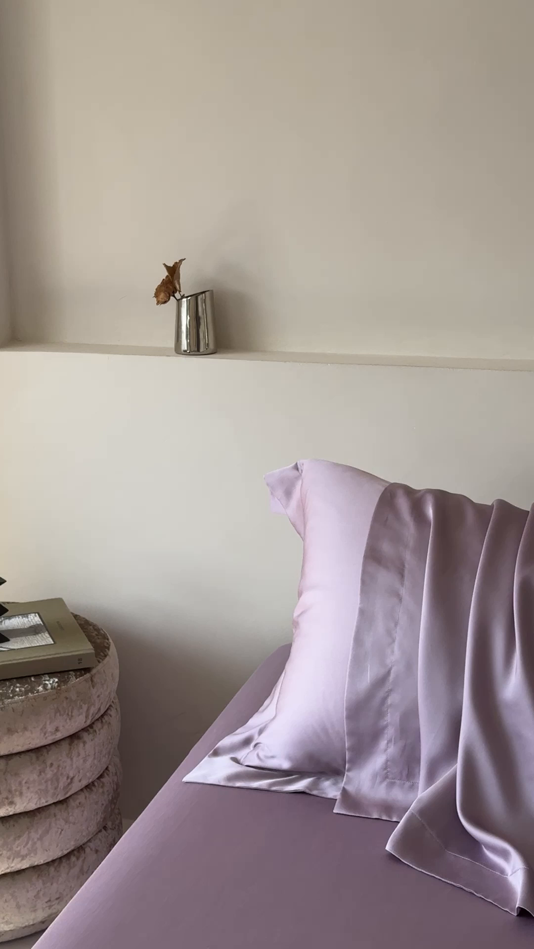 91家纺网 家纺一手货源 找家纺 简纯主义 2026新款100S超细旦进口兰精天丝单枕套枕套单件 雾灰紫
