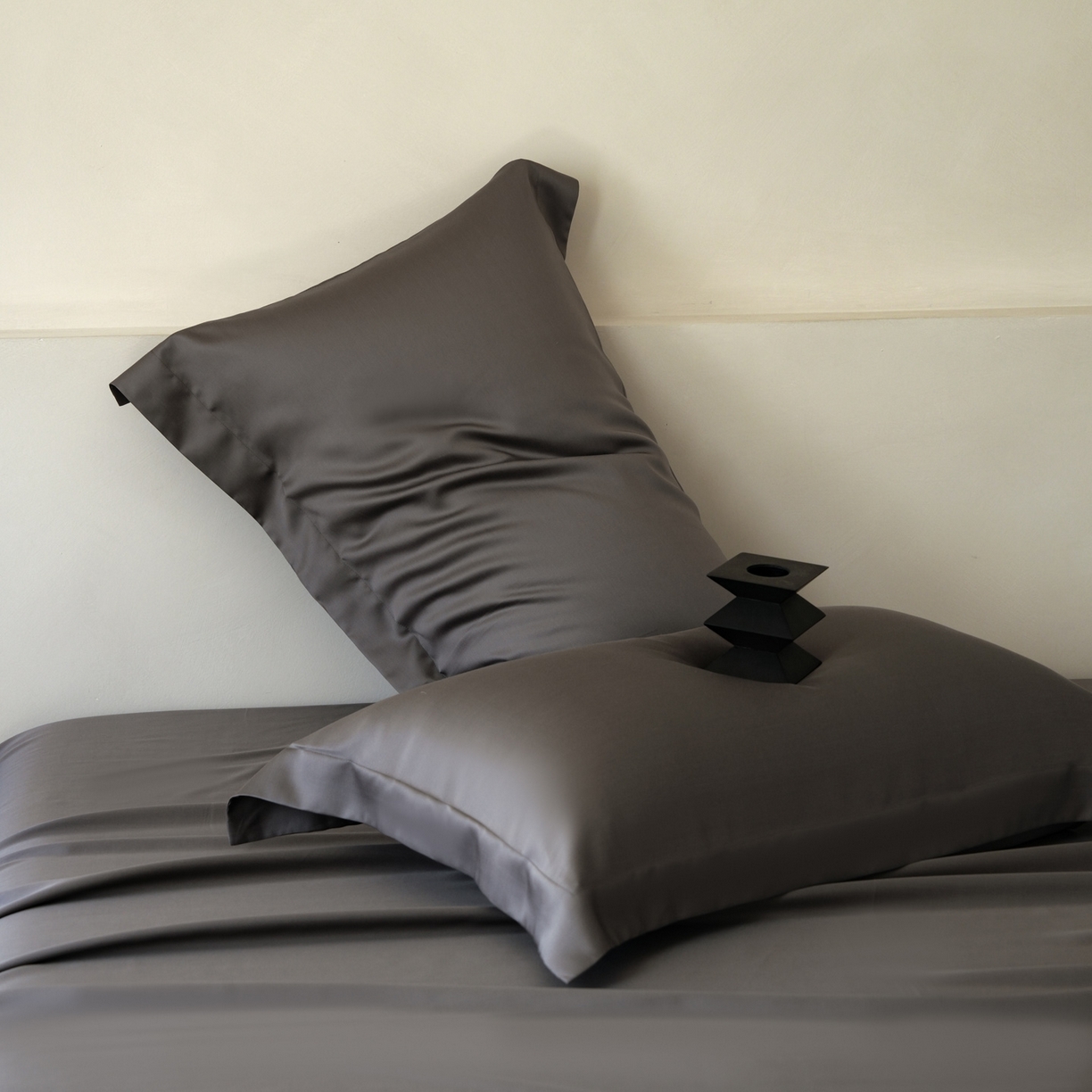 91家纺网 家纺一手货源 找家纺 简纯主义 2026新款100S超细旦进口兰精天丝单枕套枕套单件 雾迷