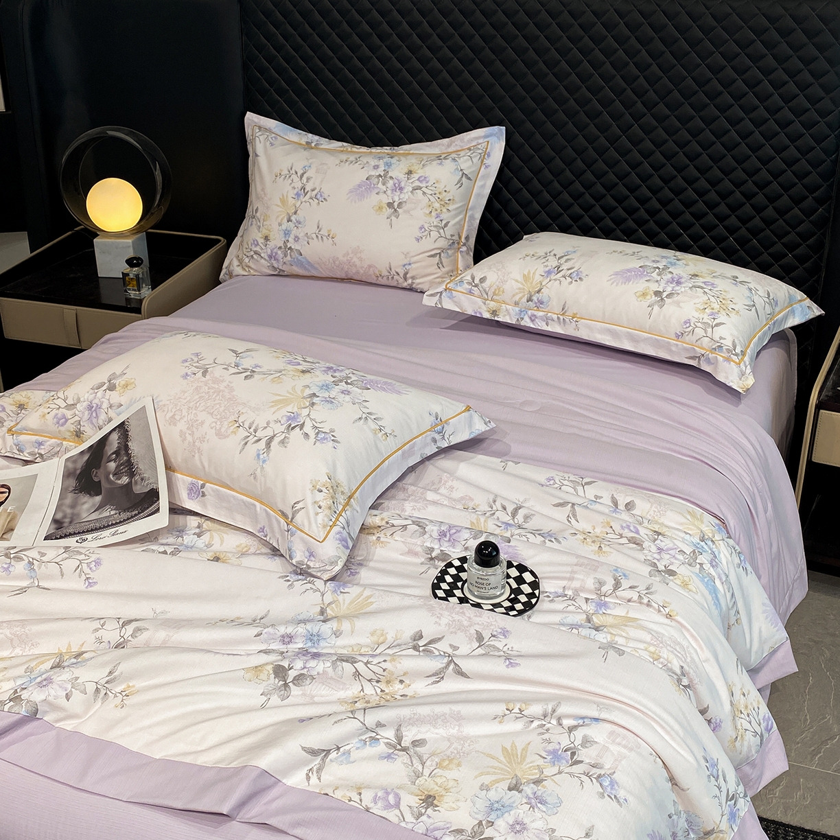 91家纺网 家纺一手货源 找家纺 佳品居 2026新款凉感天丝棉印花系列水洗真丝夏被四件套 华尔兹