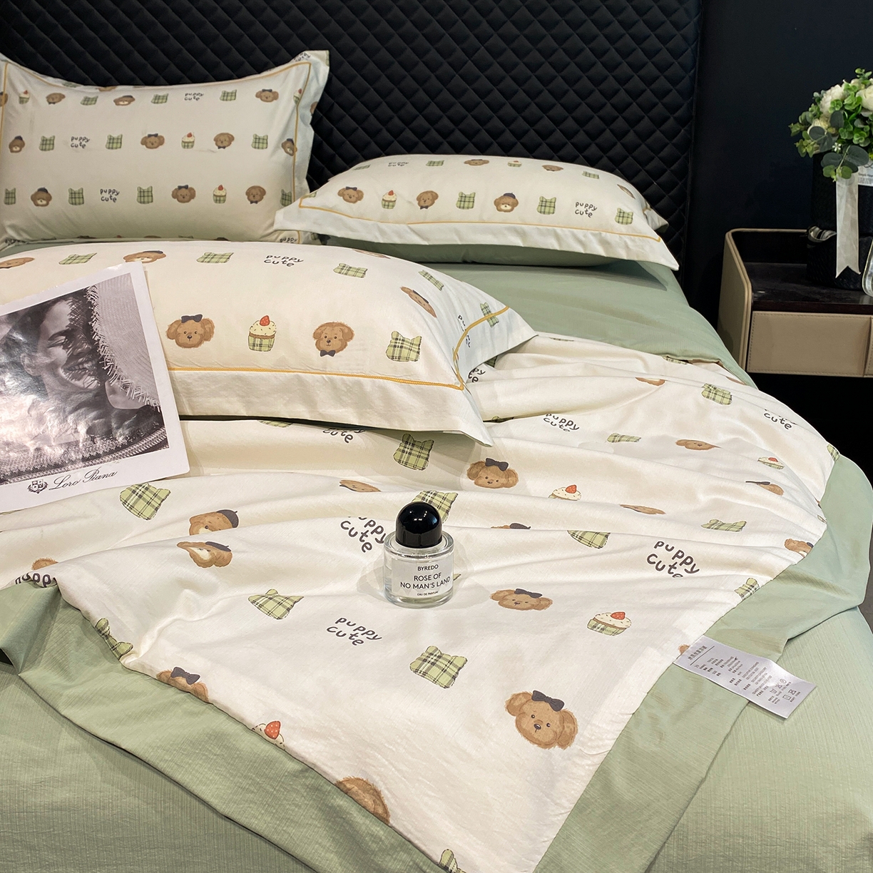 91家纺网 家纺一手货源 找家纺 佳品居 2026新款凉感天丝棉印花系列水洗真丝夏被四件套 快乐小熊