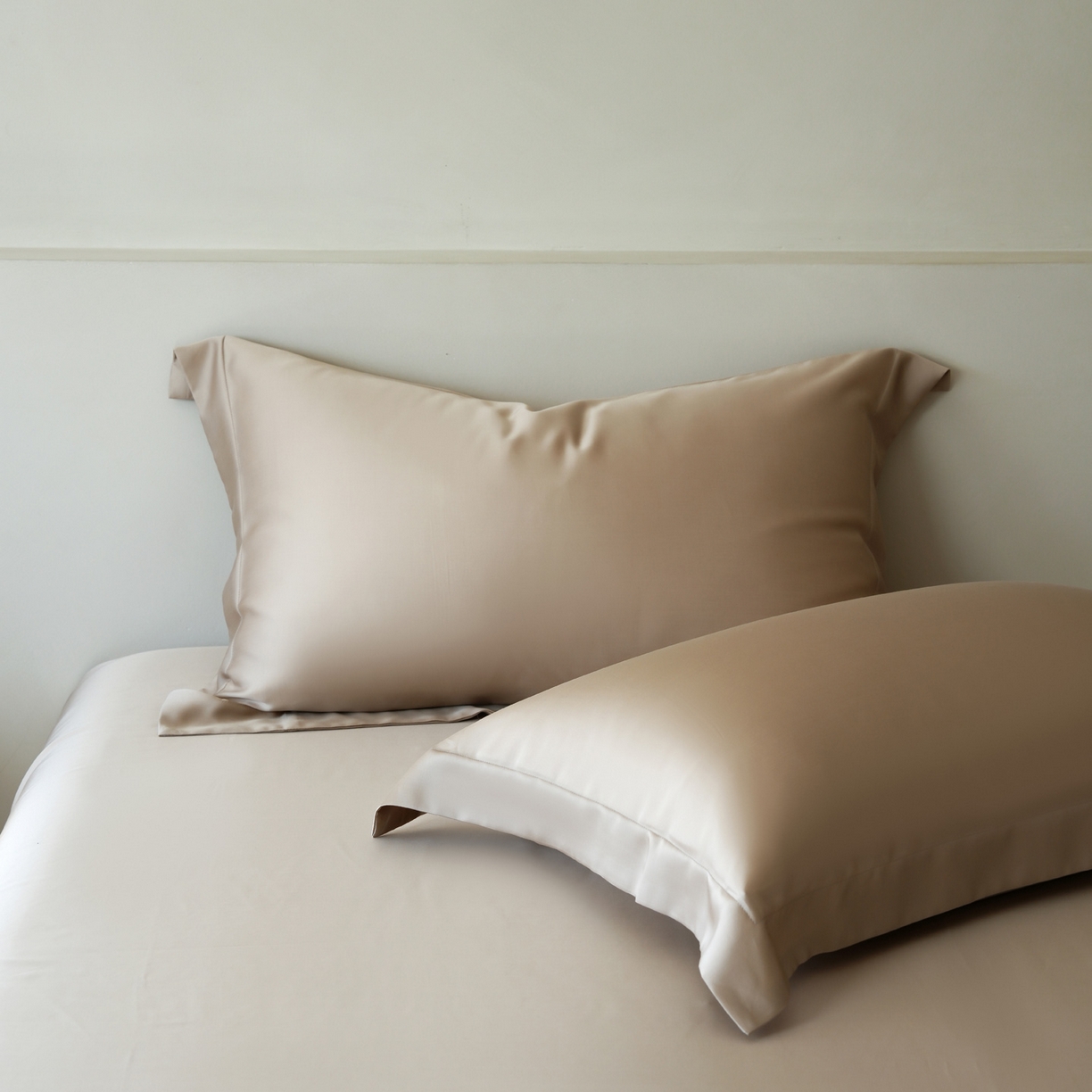 91家纺网 家纺一手货源 找家纺 简纯主义 2026新款100S超细旦进口兰精天丝单枕套枕套单件 新雅棕