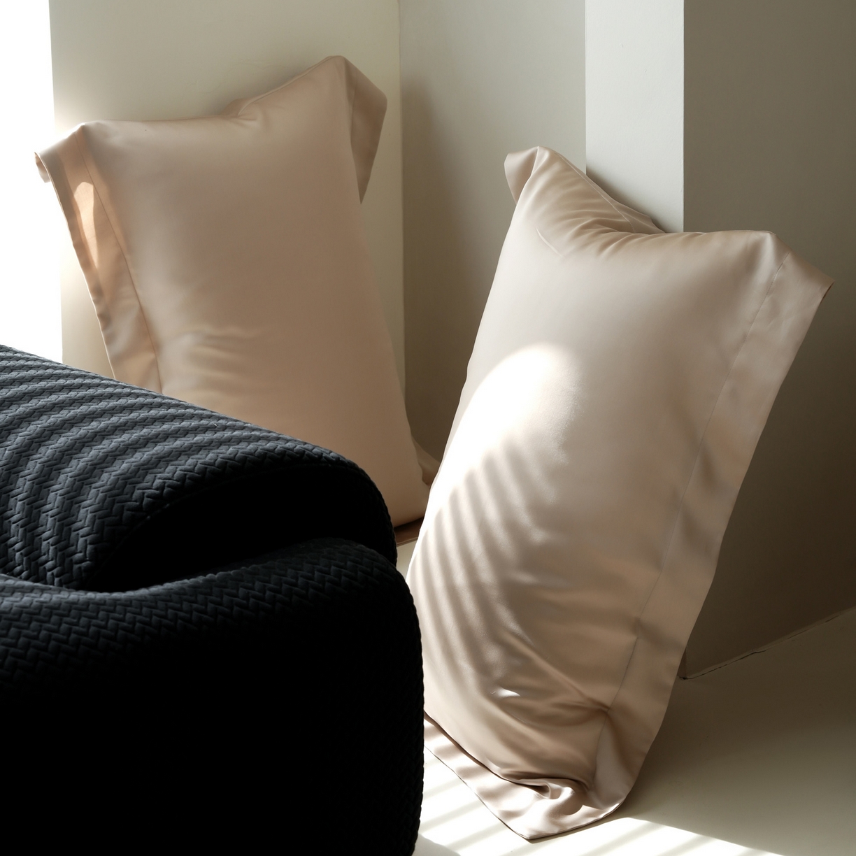 91家纺网 家纺一手货源 找家纺 简纯主义 2026新款100S超细旦进口兰精天丝单枕套枕套单件 新雅棕