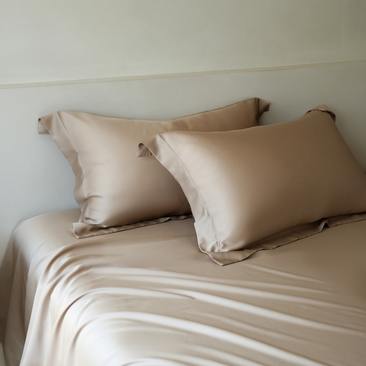 91家纺网 家纺一手货源 找家纺 简纯主义 2026新款100S超细旦进口兰精天丝单枕套枕套单件 新雅棕