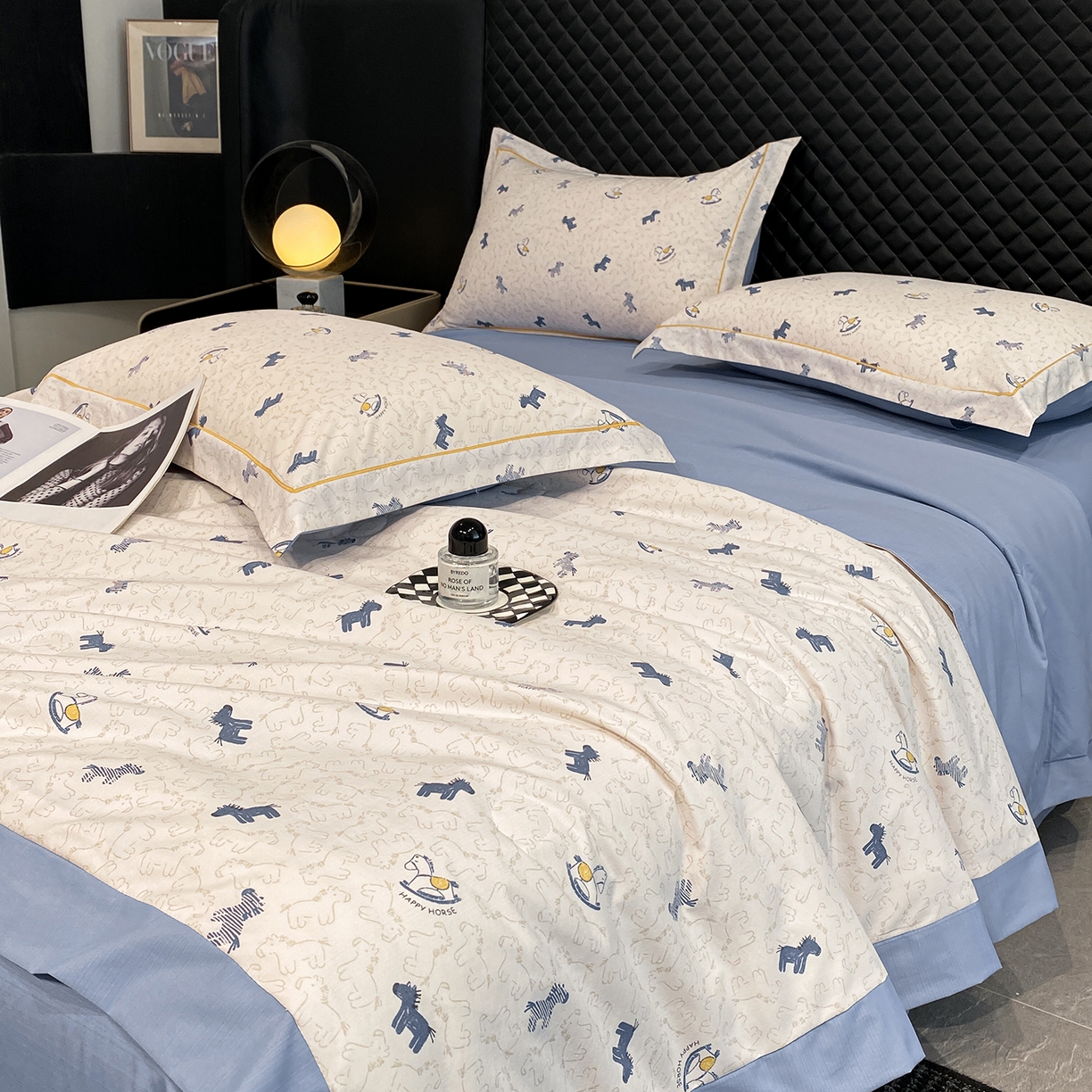 91家纺网 家纺一手货源 找家纺 佳品居 2026新款凉感天丝棉印花系列水洗真丝夏被四件套 马上有钱