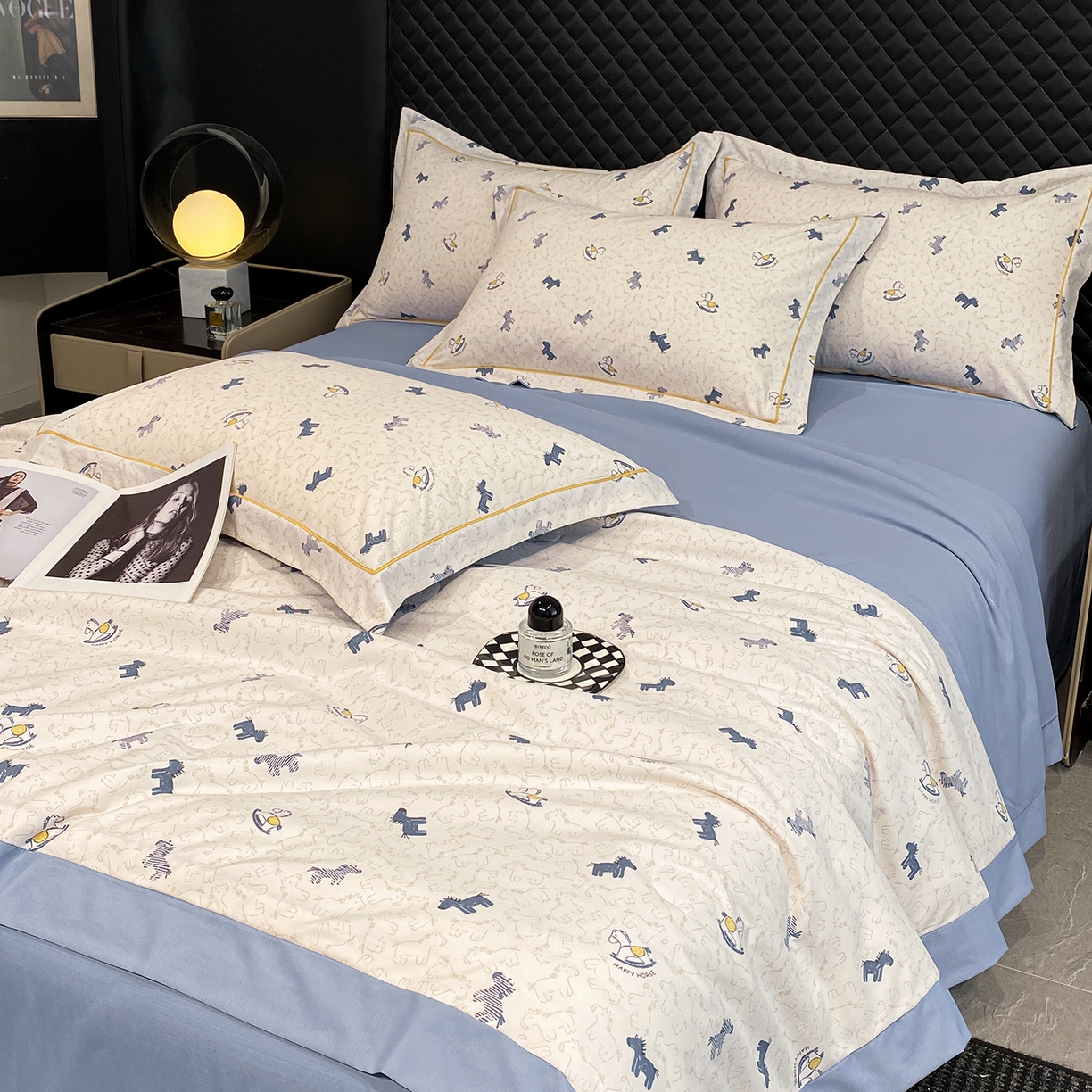 91家纺网 家纺一手货源 找家纺 佳品居 2026新款凉感天丝棉印花系列水洗真丝夏被四件套 马上有钱