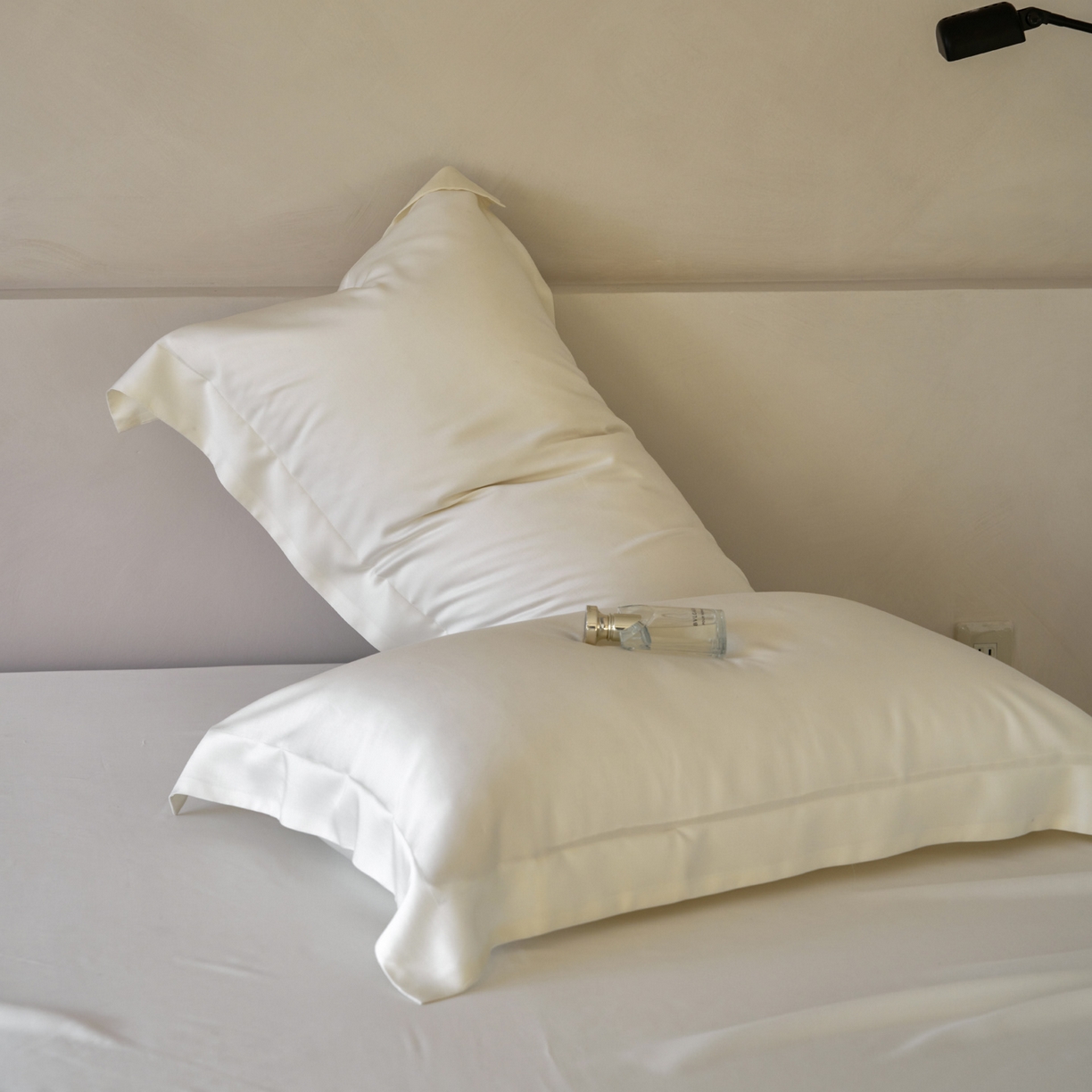 91家纺网 家纺一手货源 找家纺 简纯主义 2026新款100S超细旦进口兰精天丝单枕套枕套单件 杏仁白