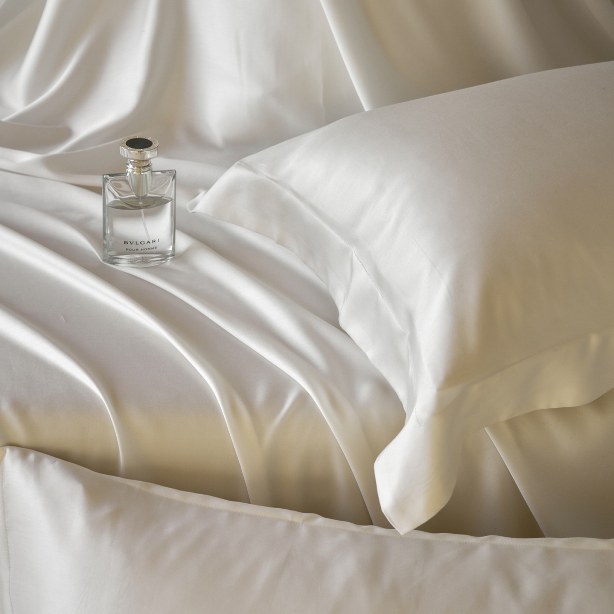 91家纺网 家纺一手货源 找家纺 简纯主义 2026新款100S超细旦进口兰精天丝单枕套枕套单件 杏仁白