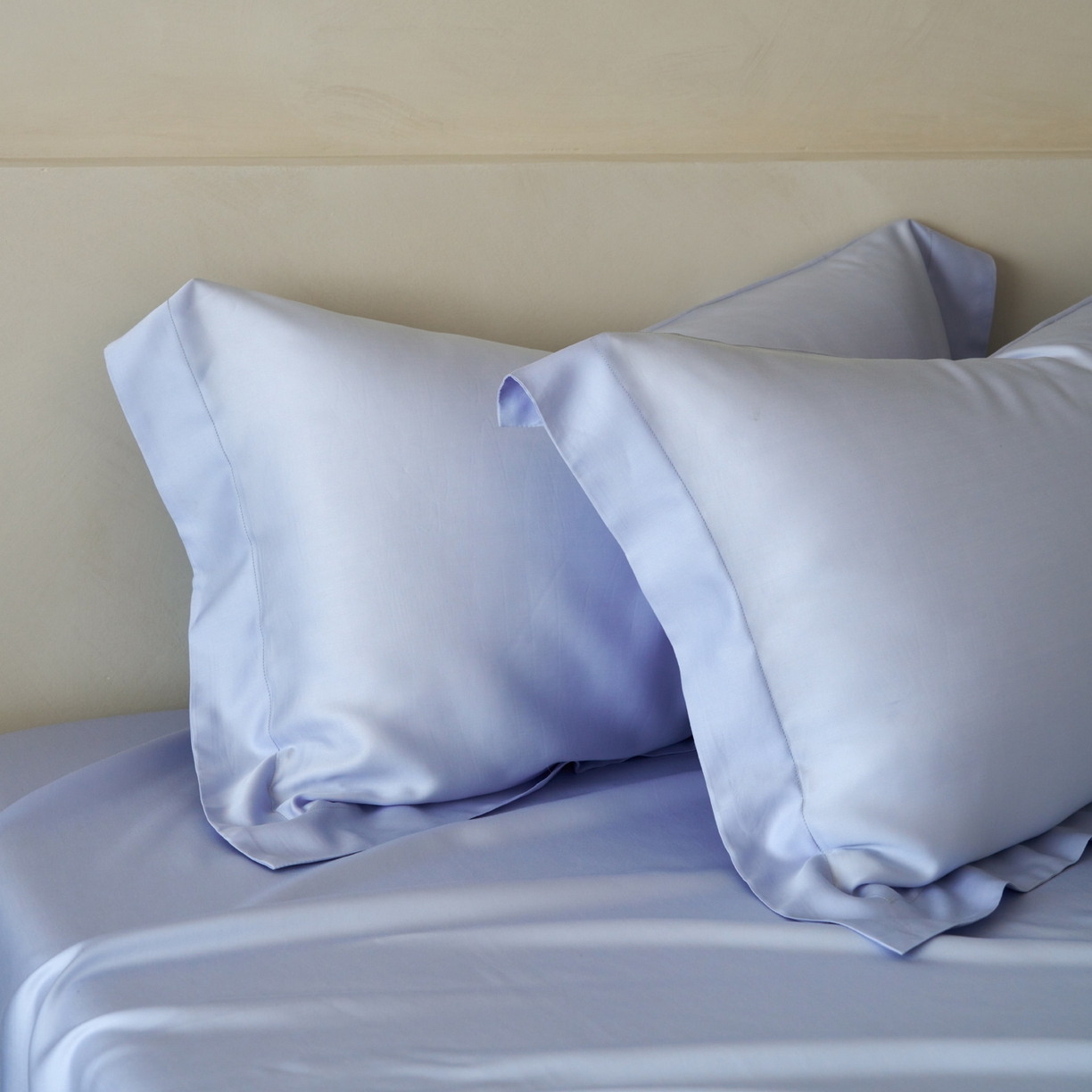 91家纺网 家纺一手货源 找家纺 简纯主义 2026新款100S超细旦进口兰精天丝单枕套枕套单件 云醉了