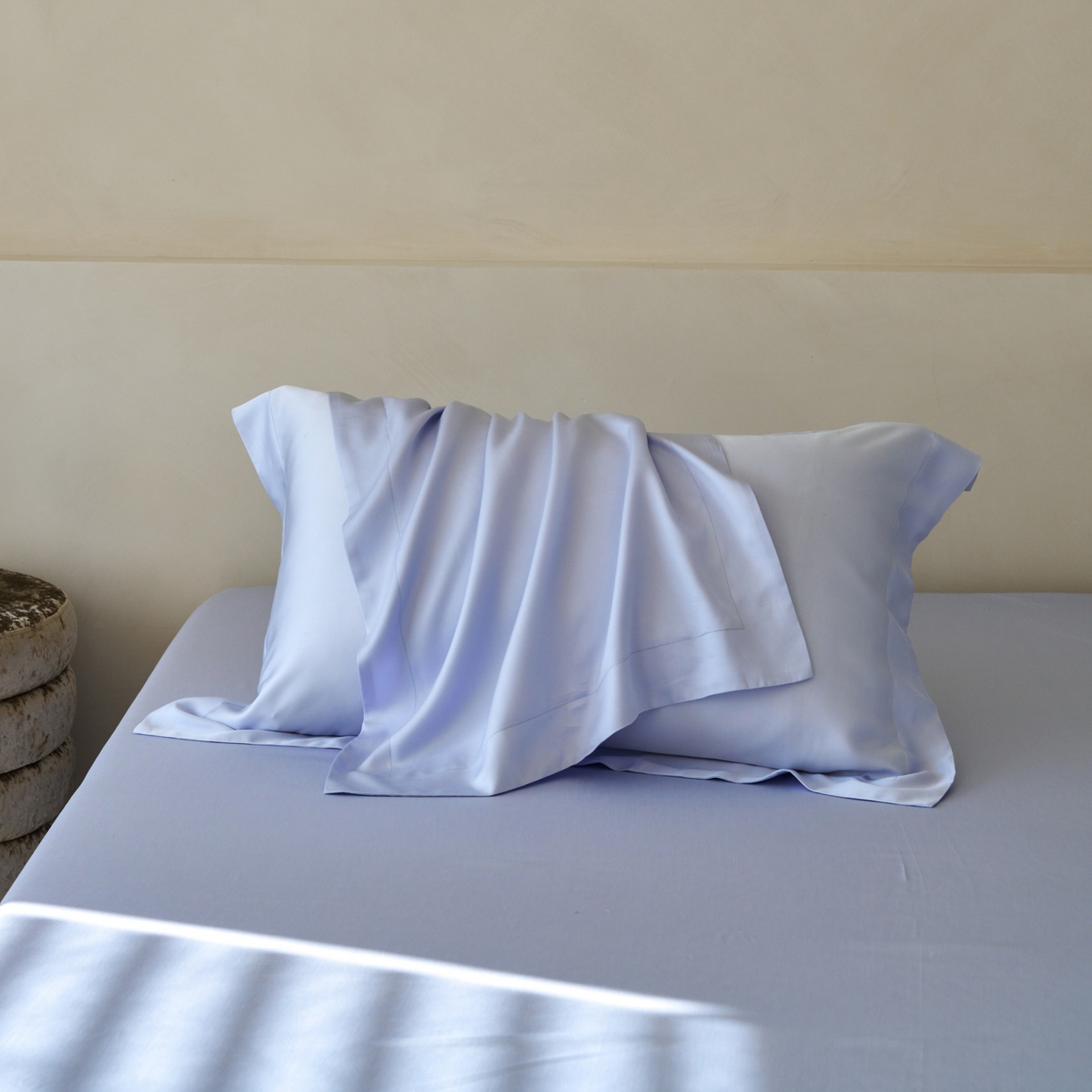 91家纺网 家纺一手货源 找家纺 简纯主义 2026新款100S超细旦进口兰精天丝单枕套枕套单件 云醉了