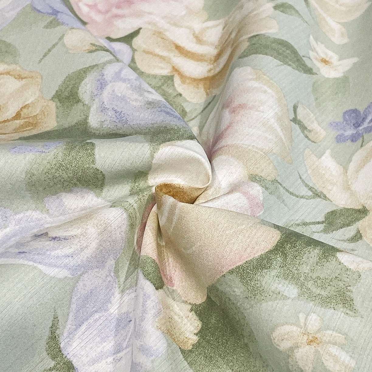 91家纺网 家纺一手货源 找家纺 佳品居 2026新款凉感天丝棉印花系列水洗真丝夏被四件套 莫奈花园-绿