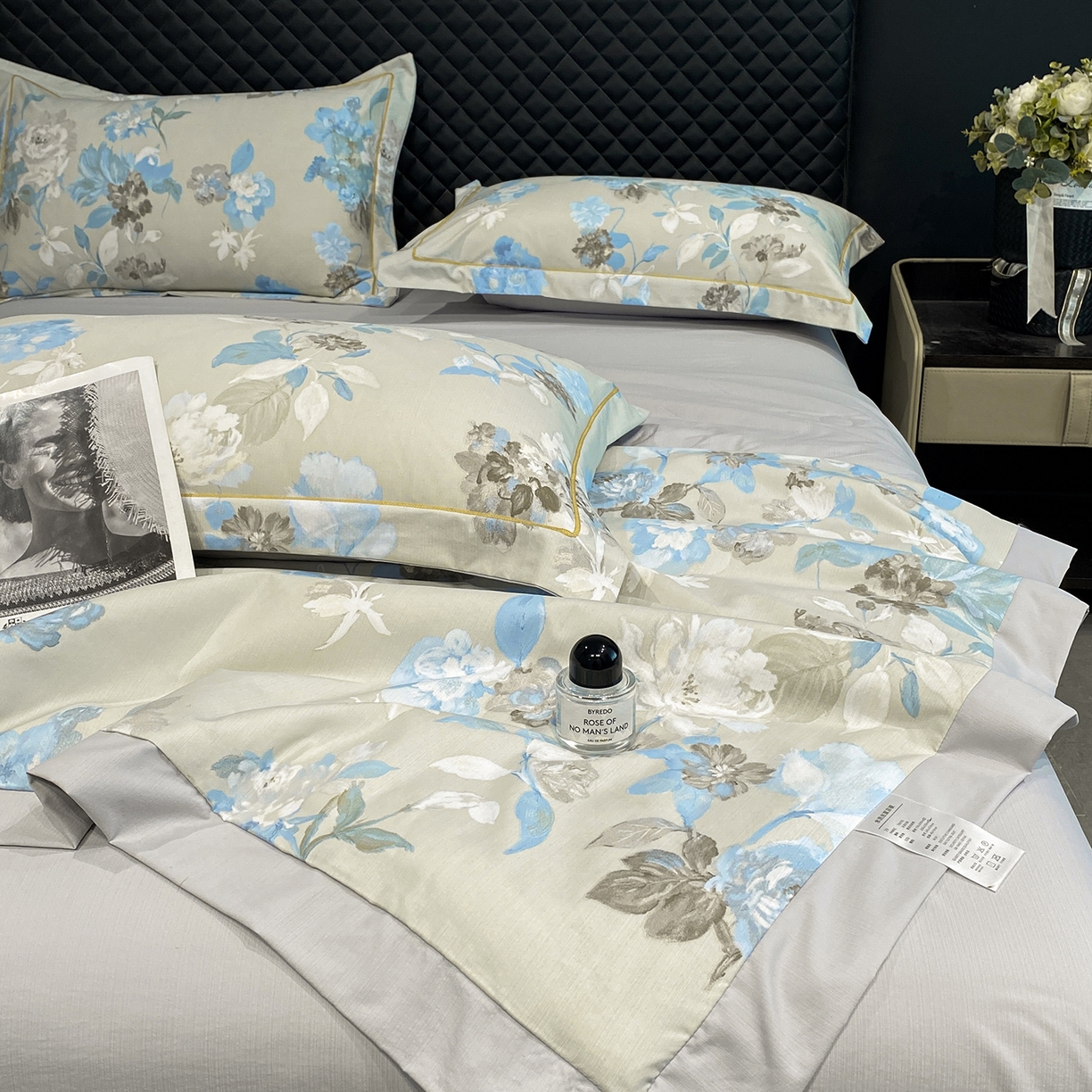 91家纺网 家纺一手货源 找家纺 佳品居 2026新款凉感天丝棉印花系列水洗真丝夏被四件套 南齐