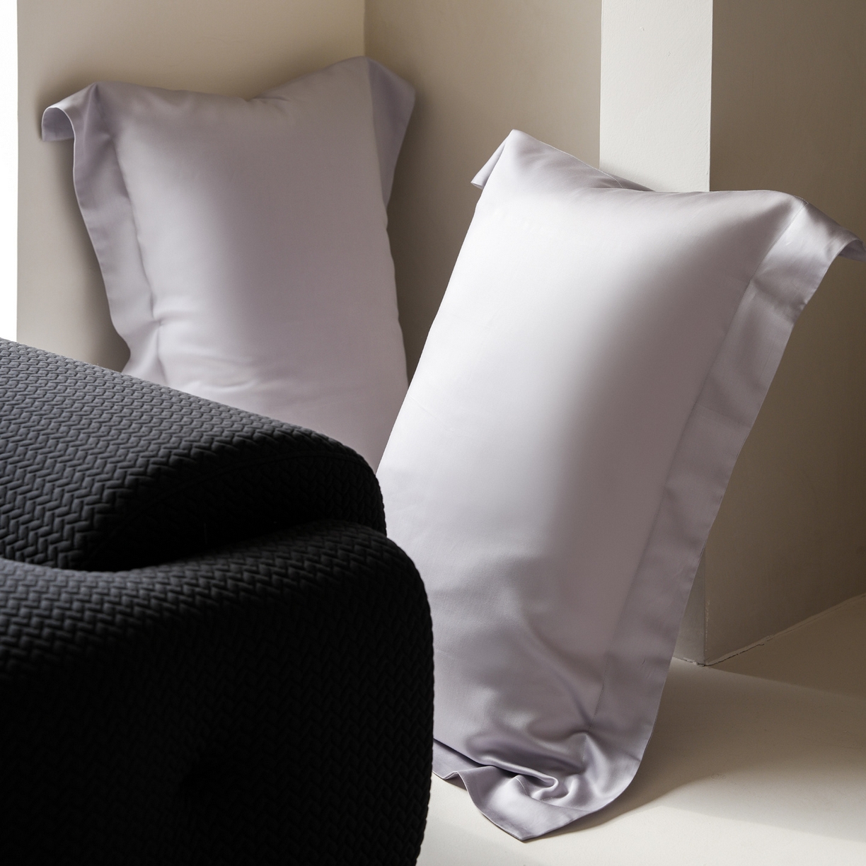 91家纺网 家纺一手货源 找家纺 简纯主义 2026新款100S超细旦进口兰精天丝单枕套枕套单件 紫砂灰