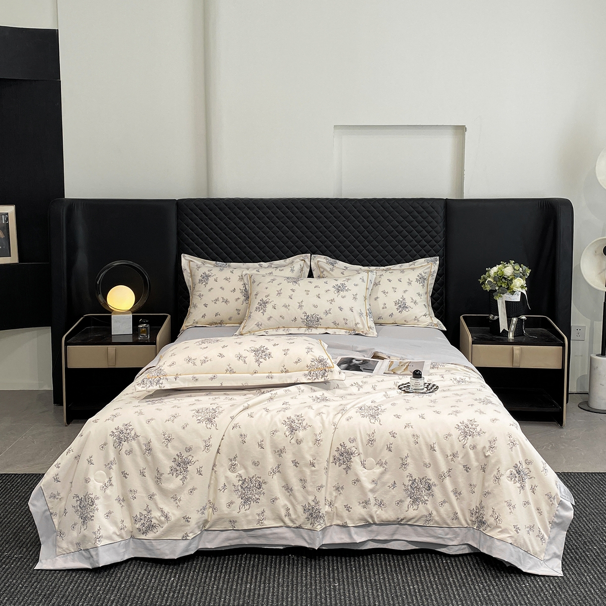 91家纺网 家纺一手货源 找家纺 佳品居 2026新款凉感天丝棉印花系列水洗真丝夏被四件套 南洋假日