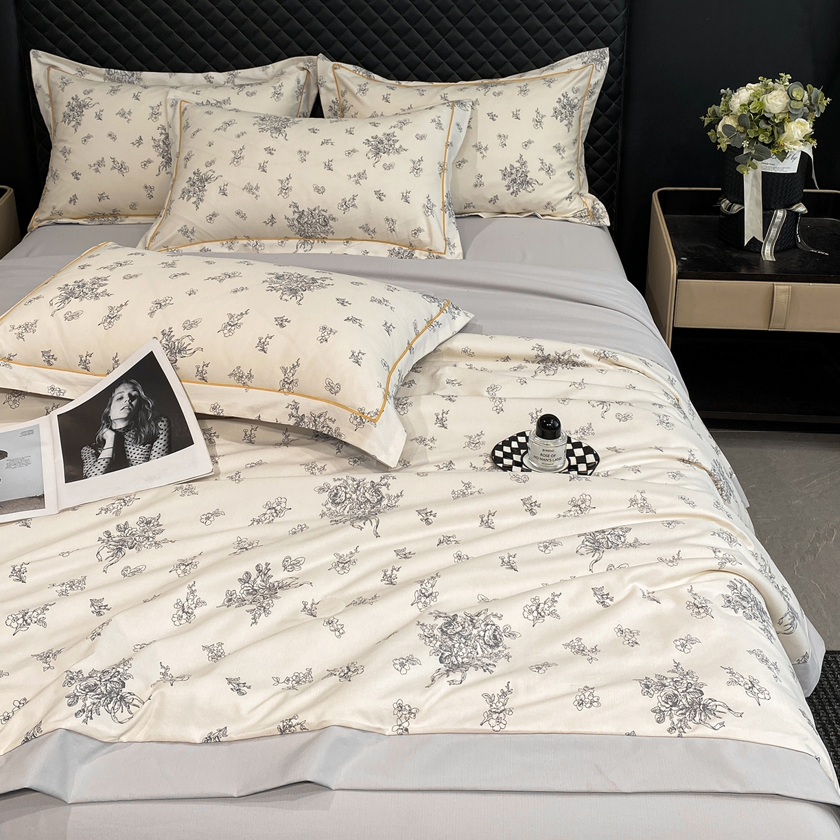 91家纺网 家纺一手货源 找家纺 佳品居 2026新款凉感天丝棉印花系列水洗真丝夏被四件套 南洋假日