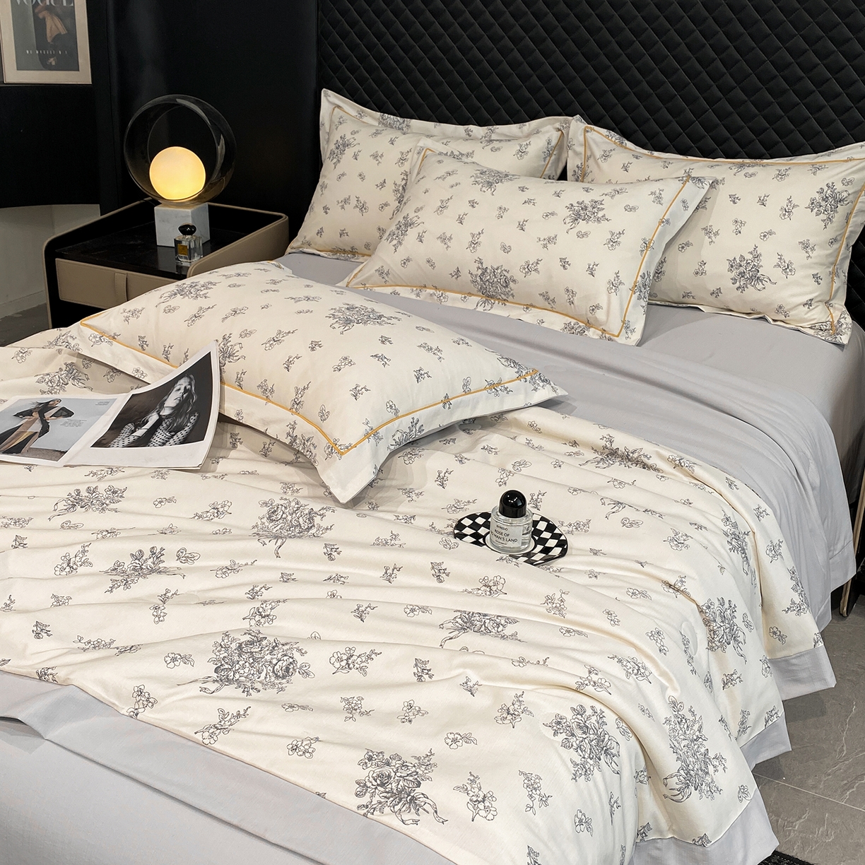 91家纺网 家纺一手货源 找家纺 佳品居 2026新款凉感天丝棉印花系列水洗真丝夏被四件套 南洋假日