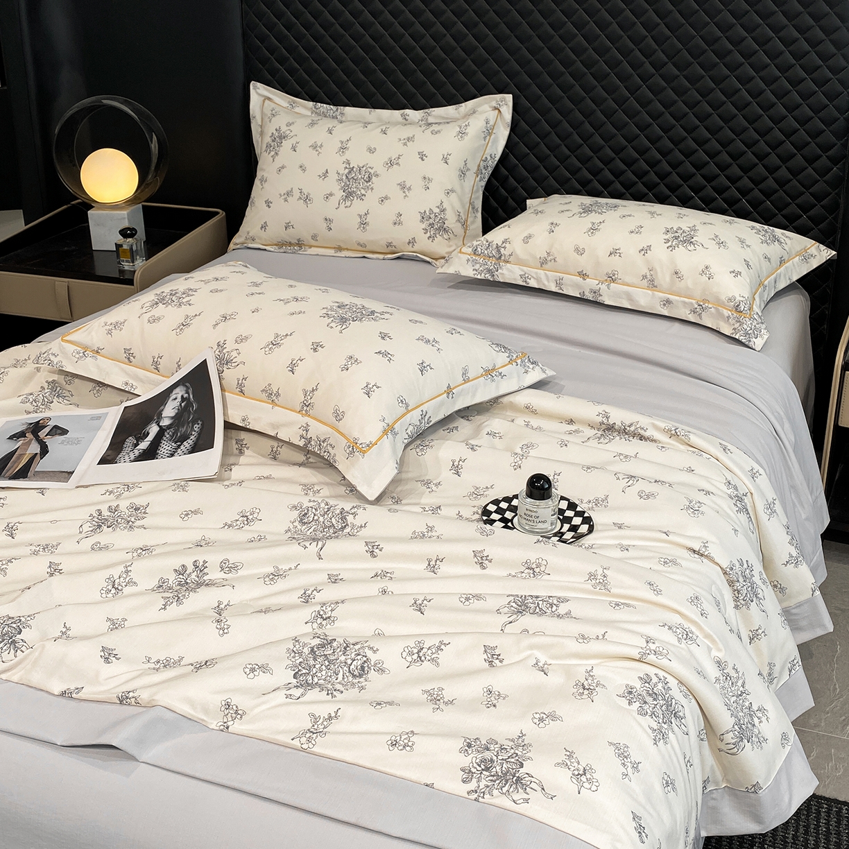 91家纺网 家纺一手货源 找家纺 佳品居 2026新款凉感天丝棉印花系列水洗真丝夏被四件套 南洋假日