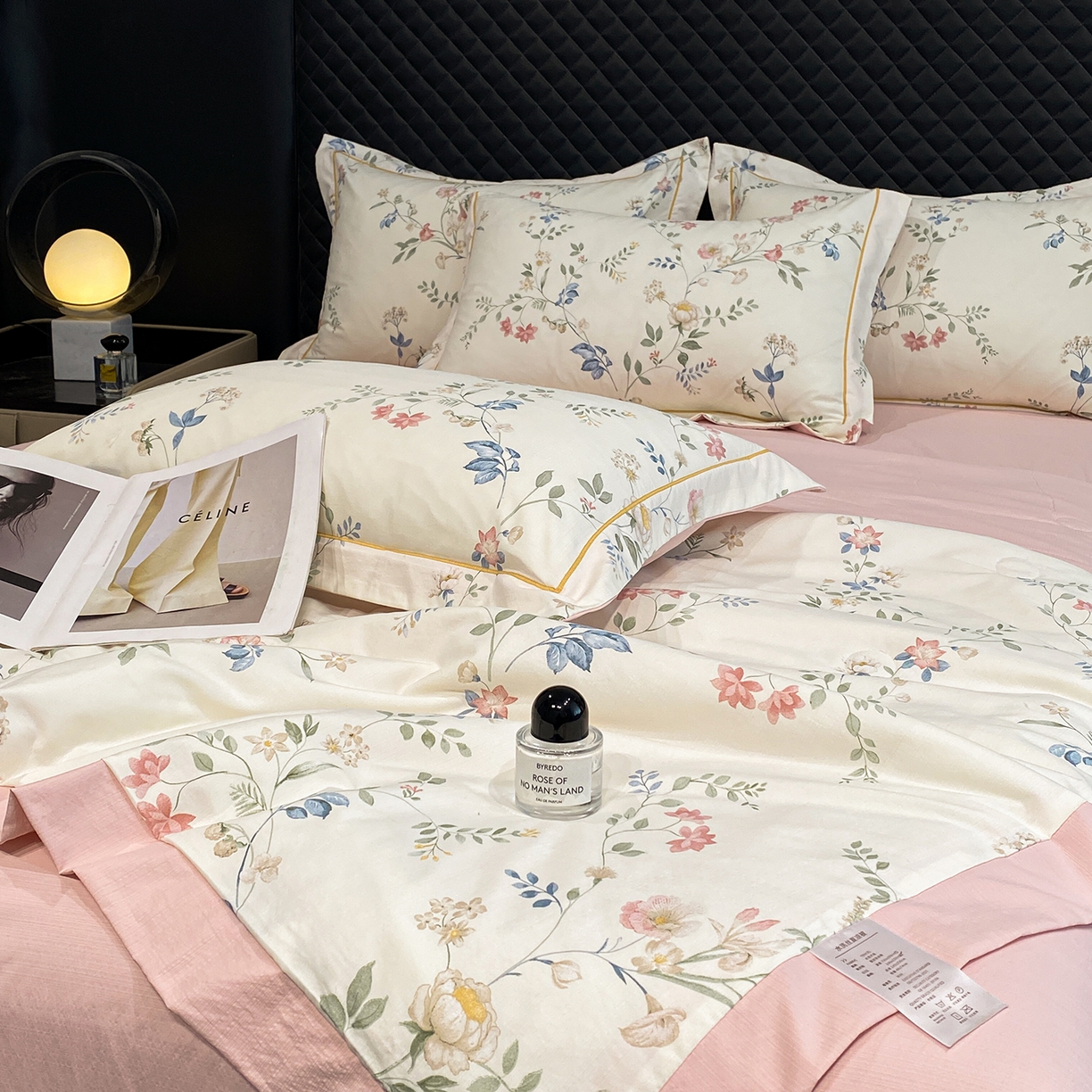 91家纺网 家纺一手货源 找家纺 佳品居 2026新款凉感天丝棉印花系列水洗真丝夏被四件套 未央