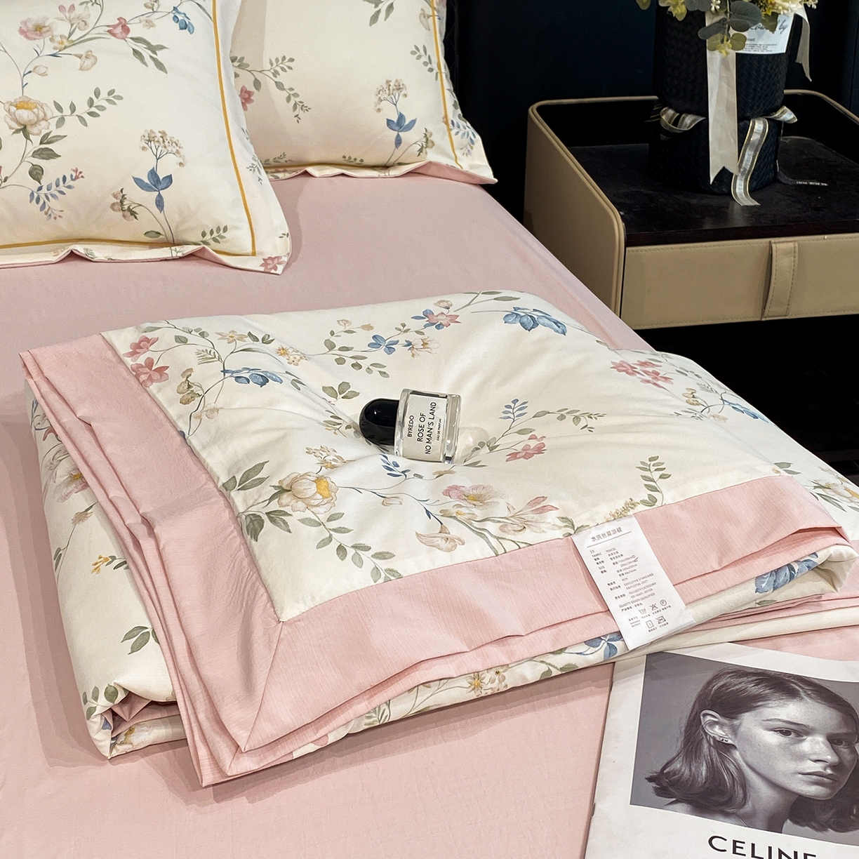 91家纺网 家纺一手货源 找家纺 佳品居 2026新款凉感天丝棉印花系列水洗真丝夏被四件套 未央