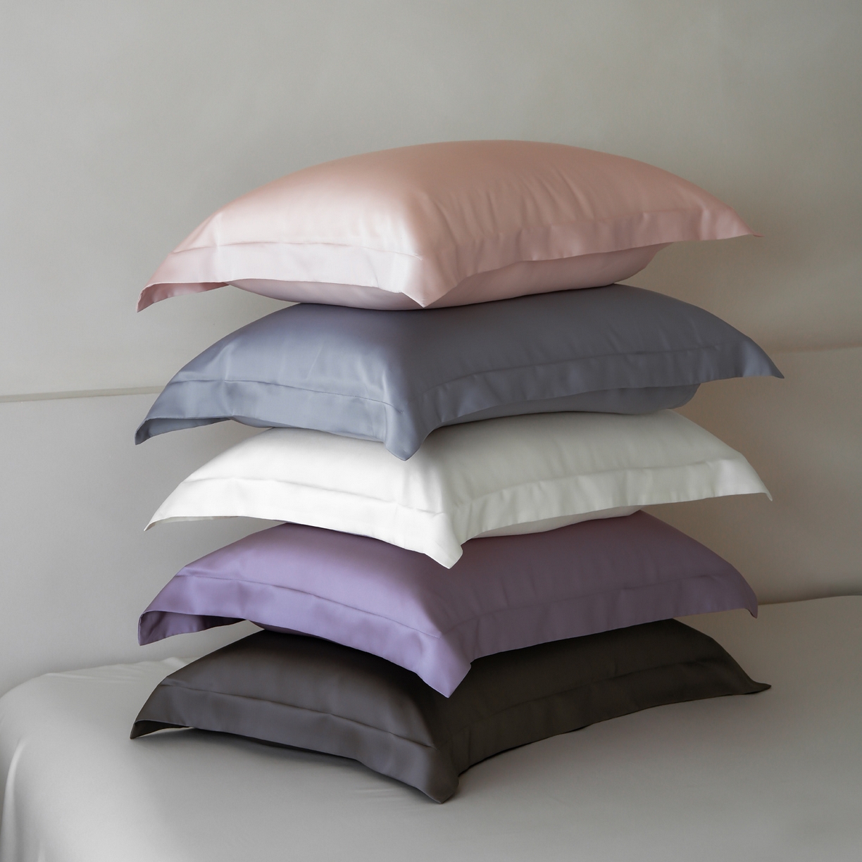 91家纺网 家纺一手货源 找家纺 简纯主义 2026新款100S超细旦进口兰精天丝单枕套枕套单件 组合图仅供展示-不可下单