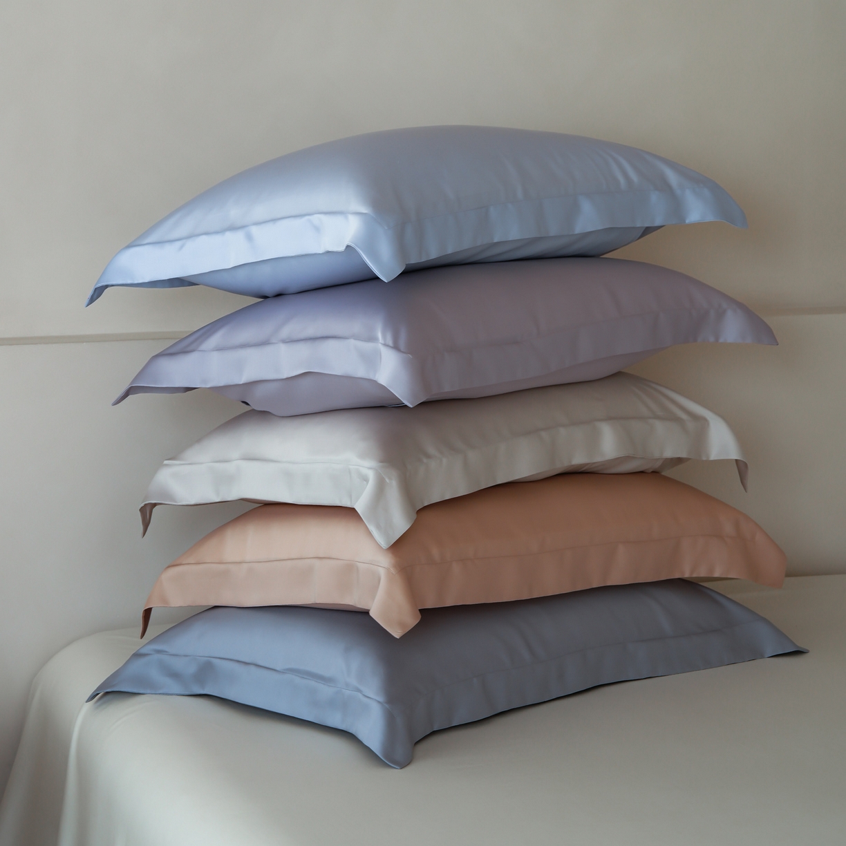 91家纺网 家纺一手货源 找家纺 简纯主义 2026新款100S超细旦进口兰精天丝单枕套枕套单件 组合图仅供展示-不可下单