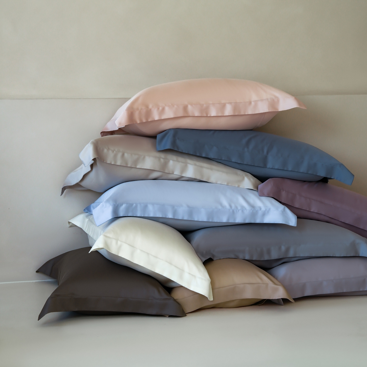 91家纺网 家纺一手货源 找家纺 简纯主义 2026新款100S超细旦进口兰精天丝单枕套枕套单件 组合图仅供展示-不可下单