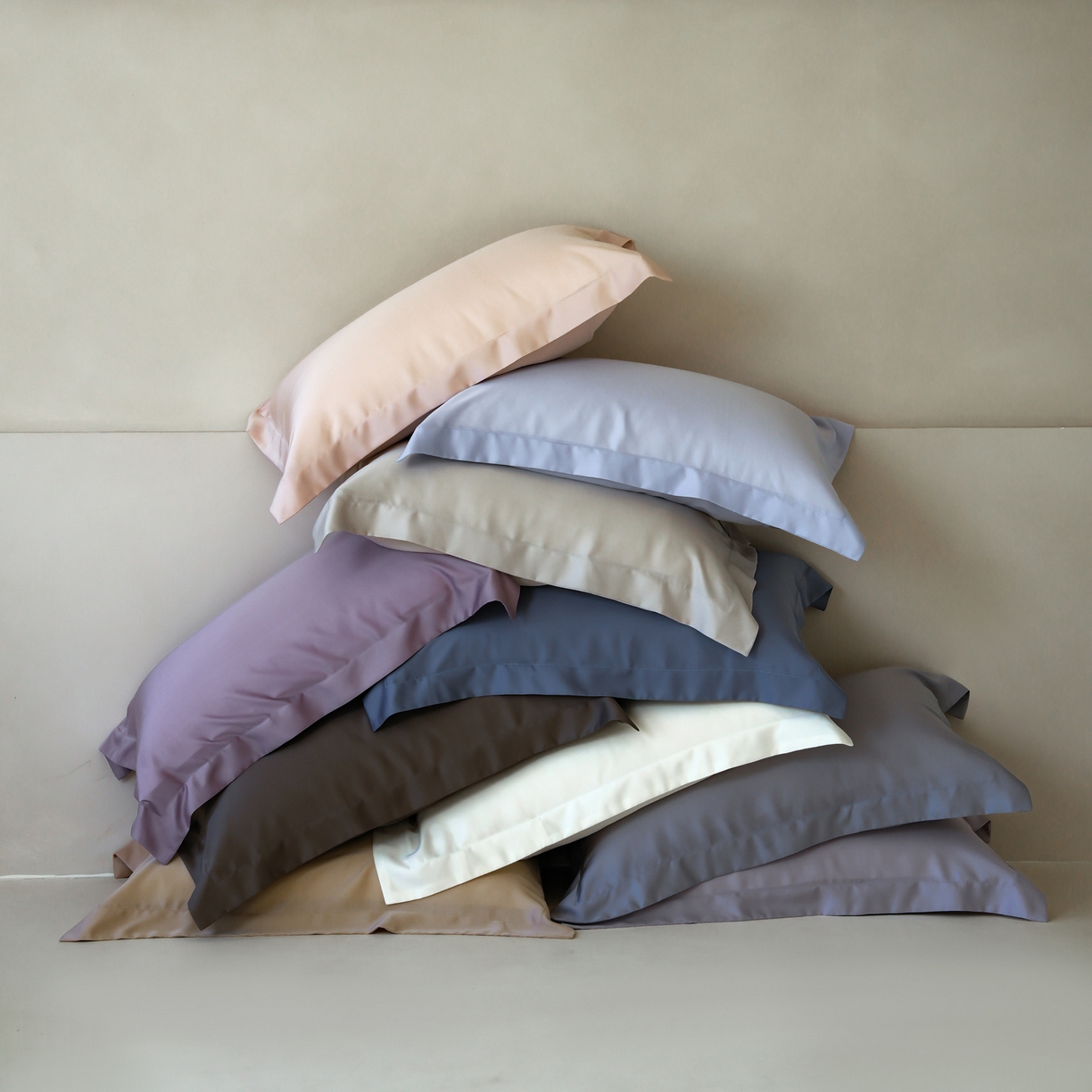 91家纺网 家纺一手货源 找家纺 简纯主义 2026新款100S超细旦进口兰精天丝单枕套枕套单件 组合图仅供展示-不可下单