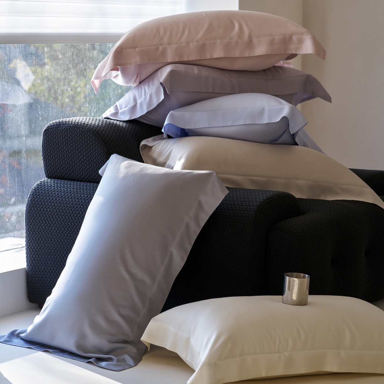 91家纺网 家纺一手货源 找家纺 简纯主义 2026新款100S超细旦进口兰精天丝单枕套枕套单件 组合图仅供展示-不可下单