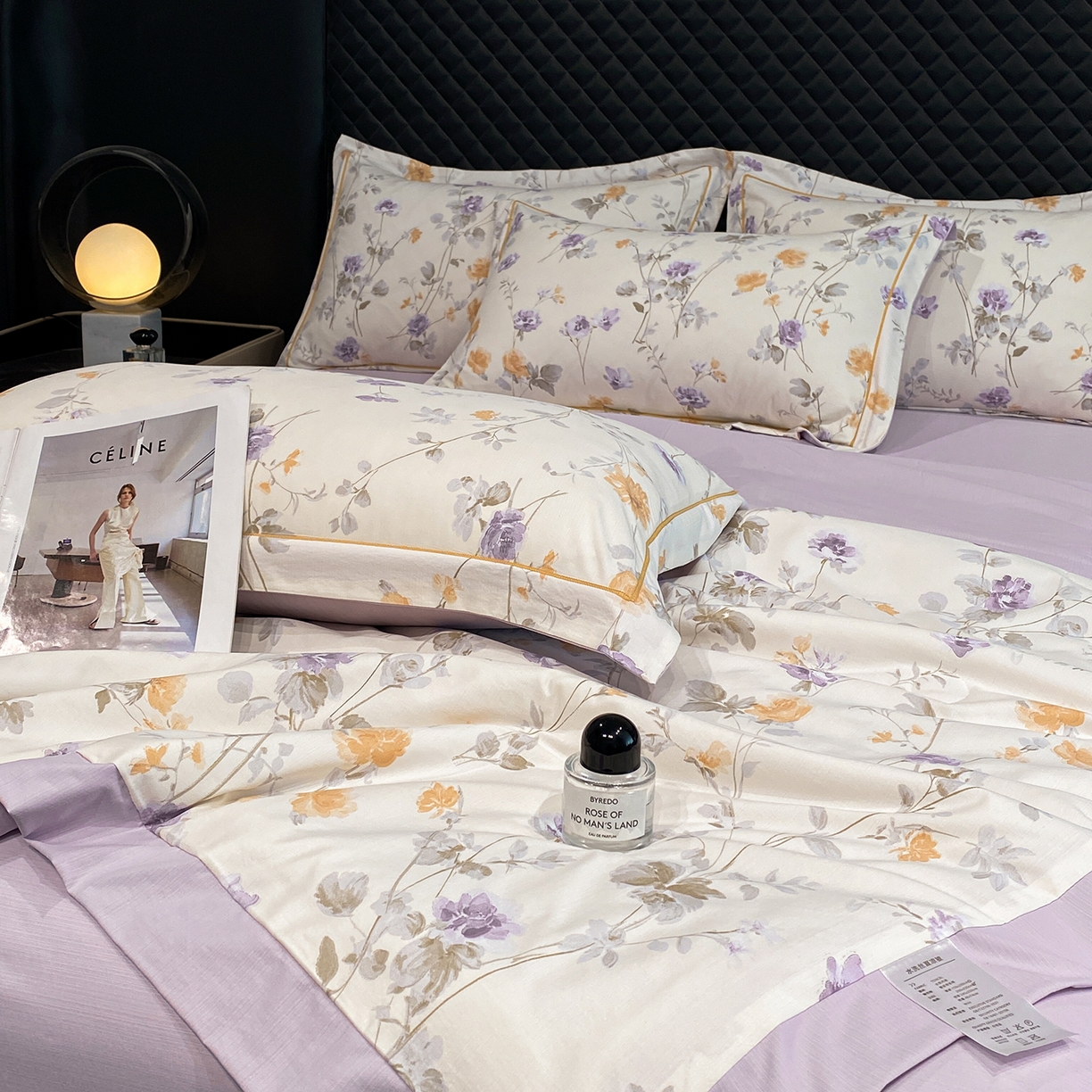 91家纺网 家纺一手货源 找家纺 佳品居 2026新款凉感天丝棉印花系列水洗真丝夏被四件套 雅枝