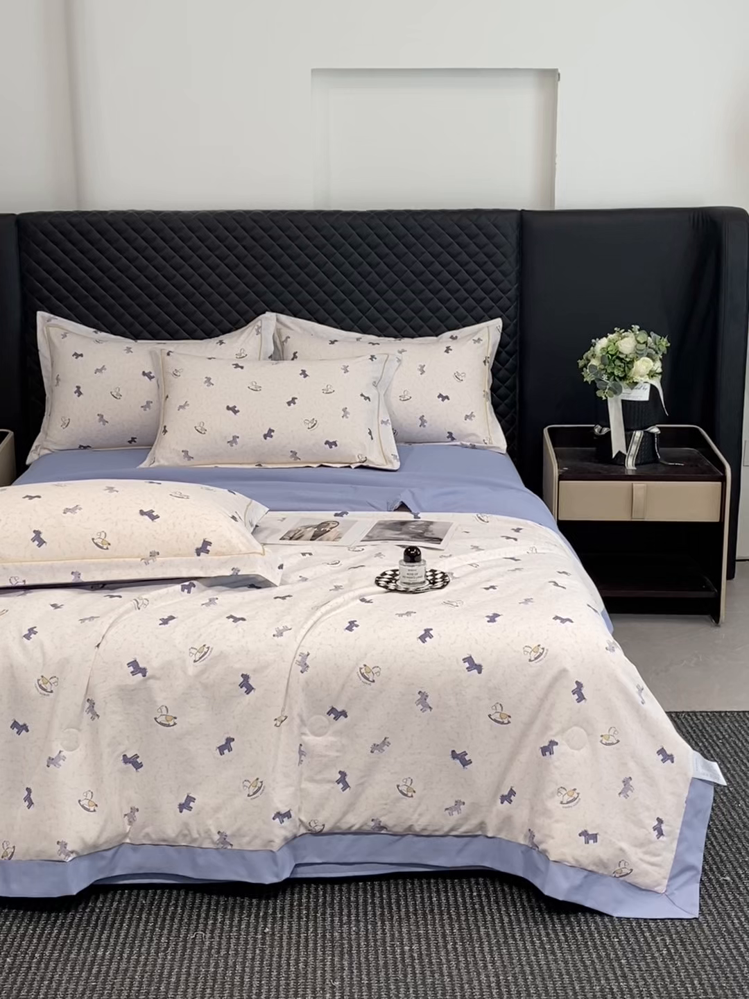 91家纺网 家纺一手货源 找家纺 佳品居 2026新款凉感天丝棉印花系列水洗真丝夏被四件套 马上有钱