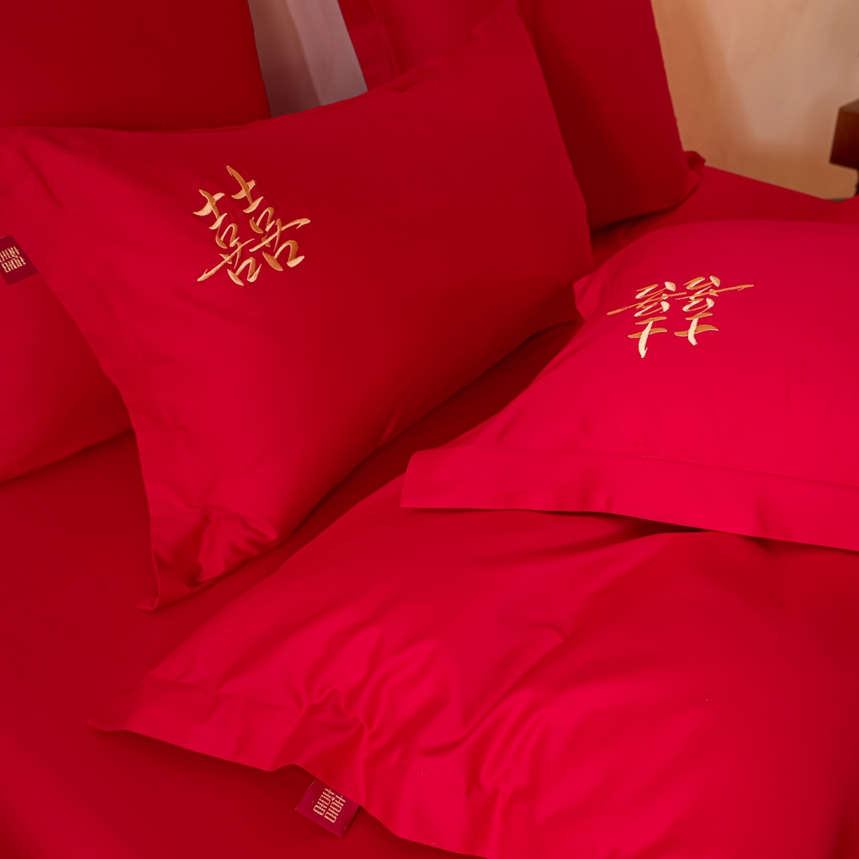 91家纺网 家纺一手货源 找家纺 东方合美（原：皇家传奇） 2026新款长绒棉轻奢婚庆四件套 添妆喜事